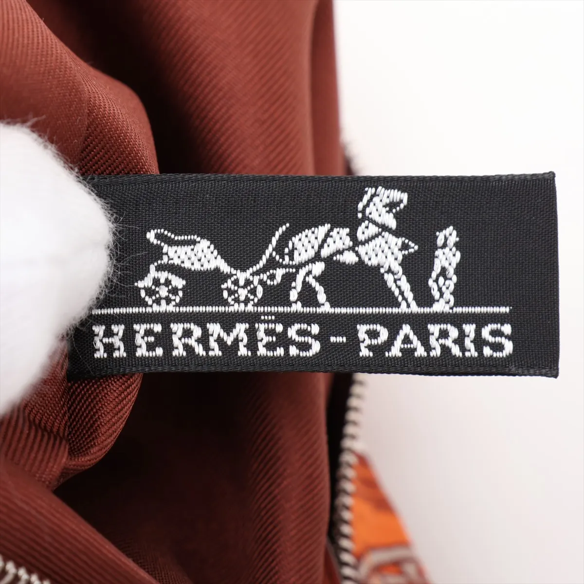 Silky City PM Silk x Leather Orange x Brown Silver Hardware L: 2008 — view 8