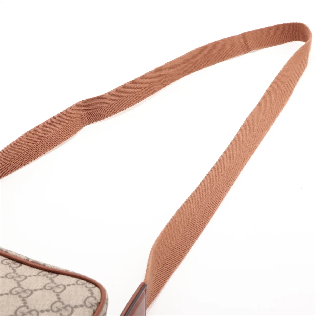 GG Supreme PVC x Leather Shoulder Bag, Beige x Brown, 821216 — view 5