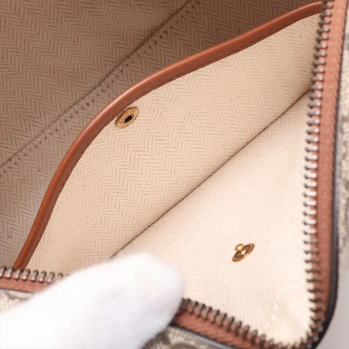 GG Supreme PVC x Leather Shoulder Bag, Beige x Brown, 821216 — view 7