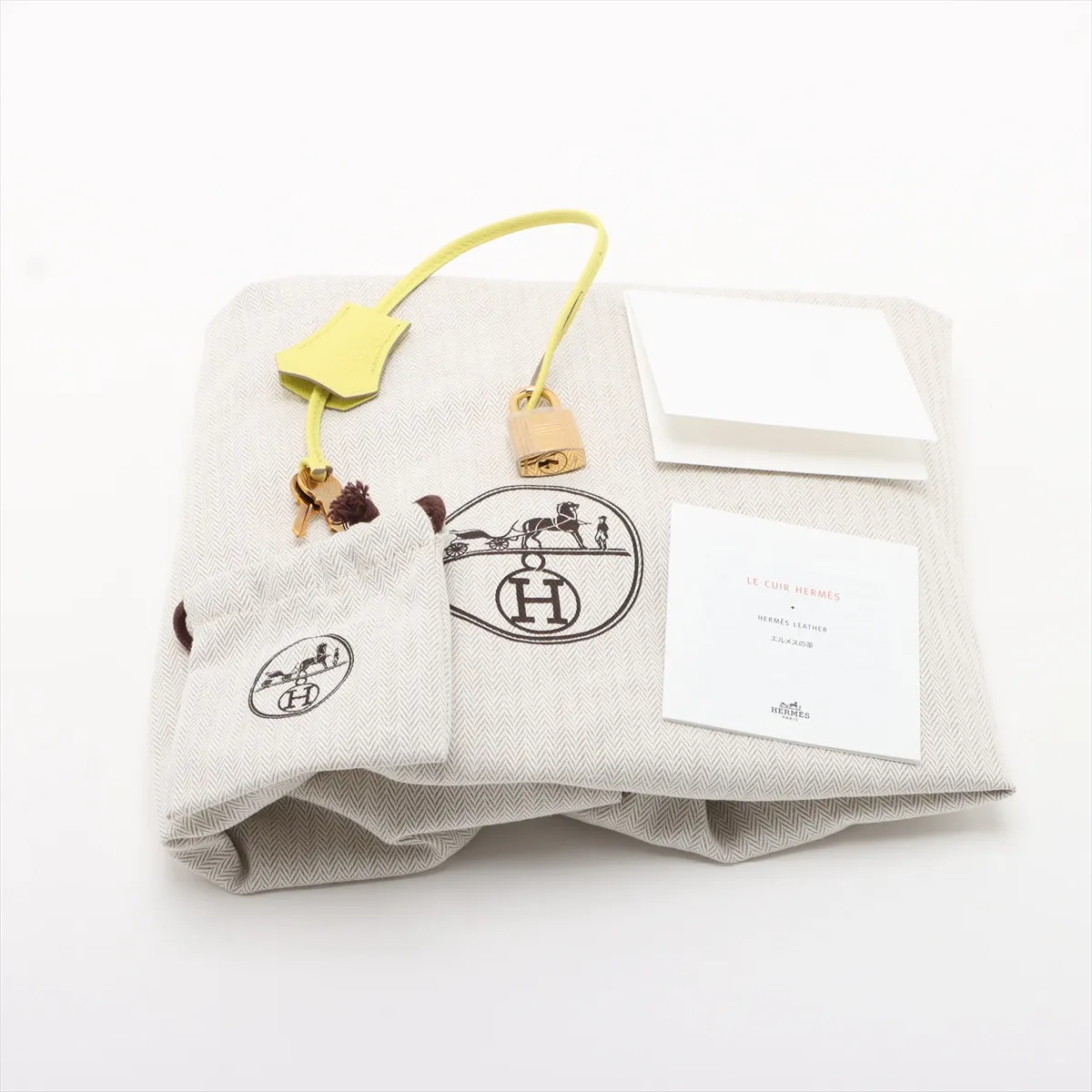[Individually wrapped] Hermes Birkin 35 Letourne Vaux Epson Lime Pink Gold Hardware Q:2013 — view 11