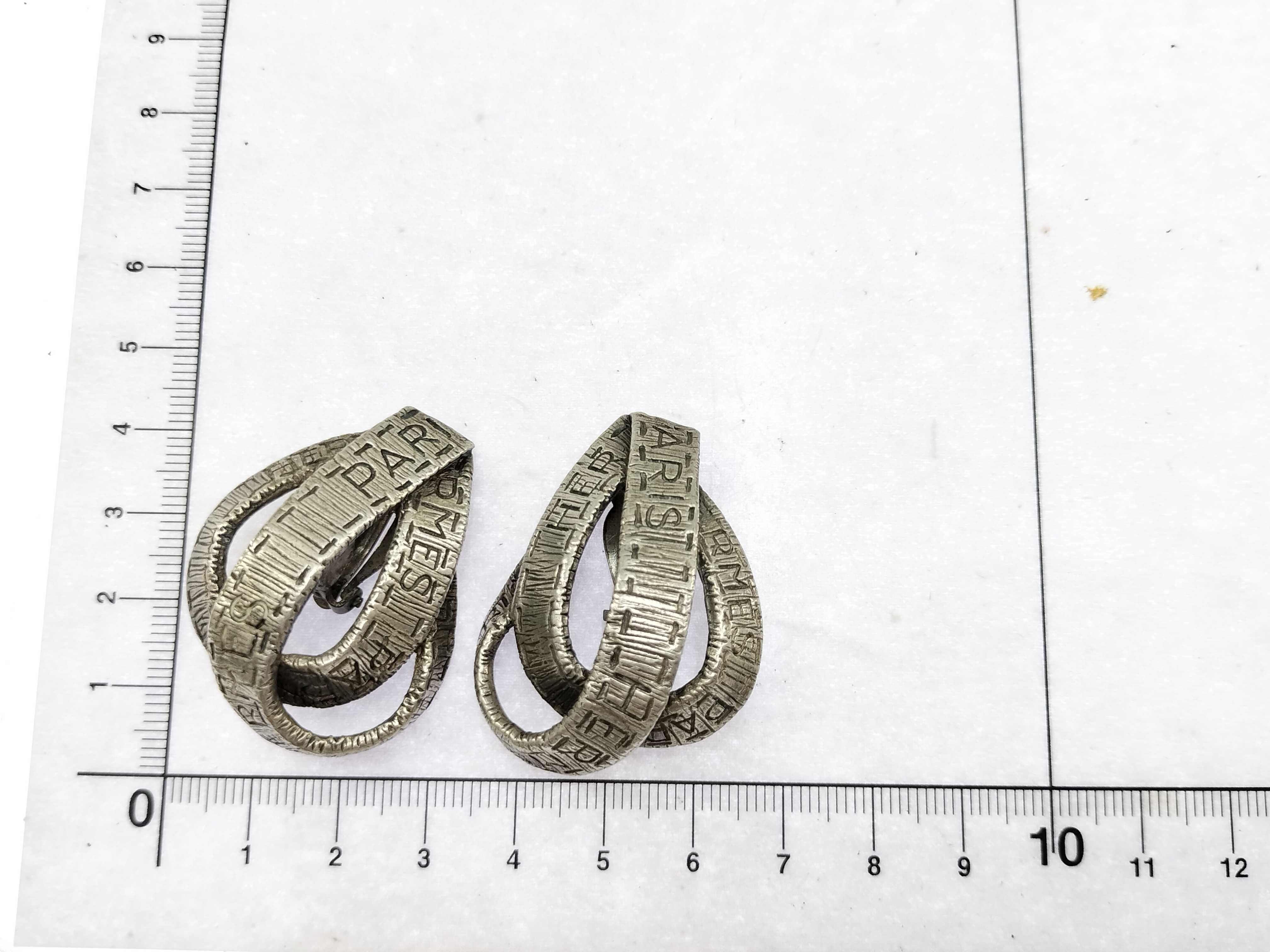 accessories, ribbon motif silver earrings, vintage earrings. — view 11