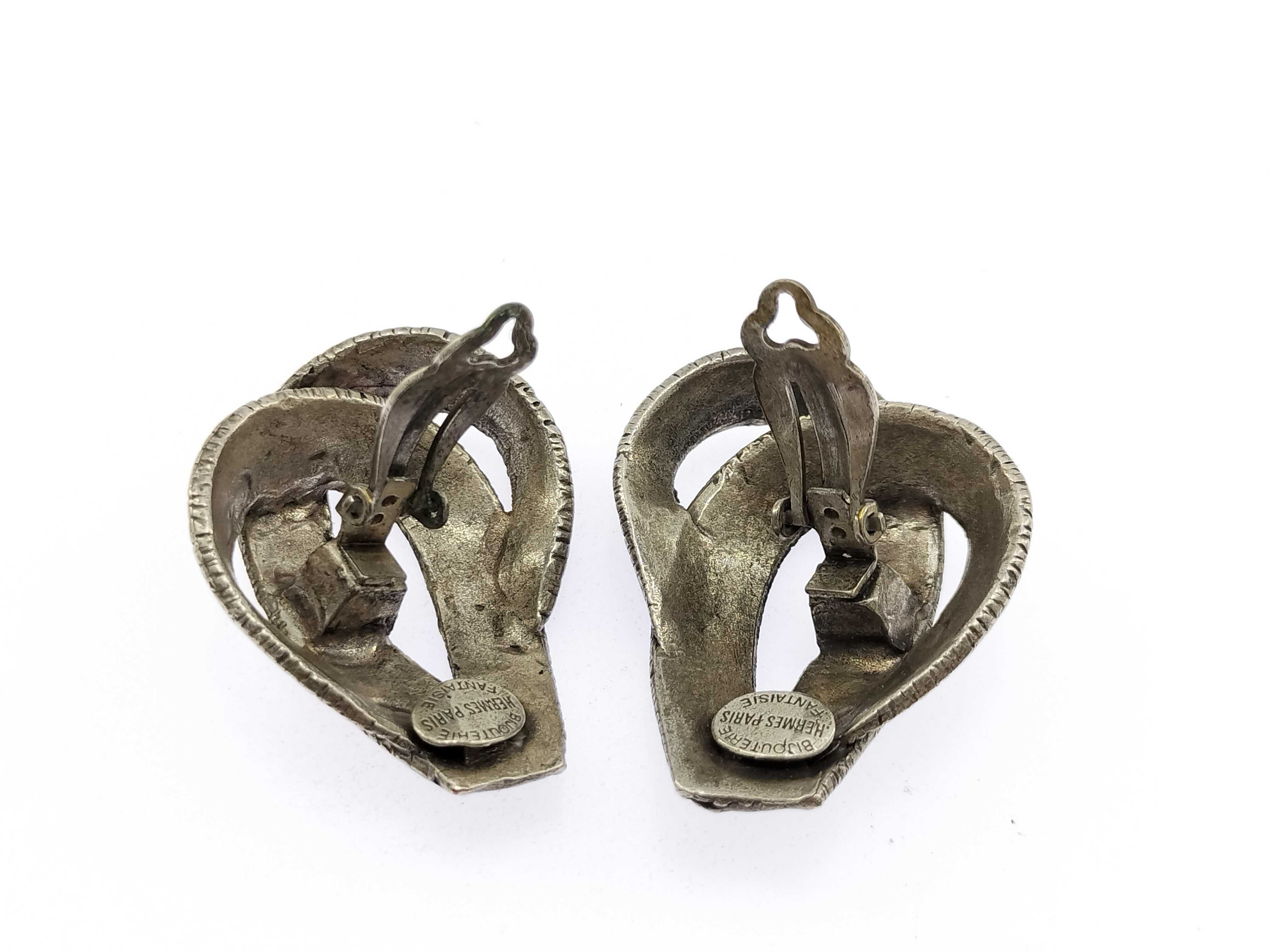 accessories, ribbon motif silver earrings, vintage earrings. — view 5