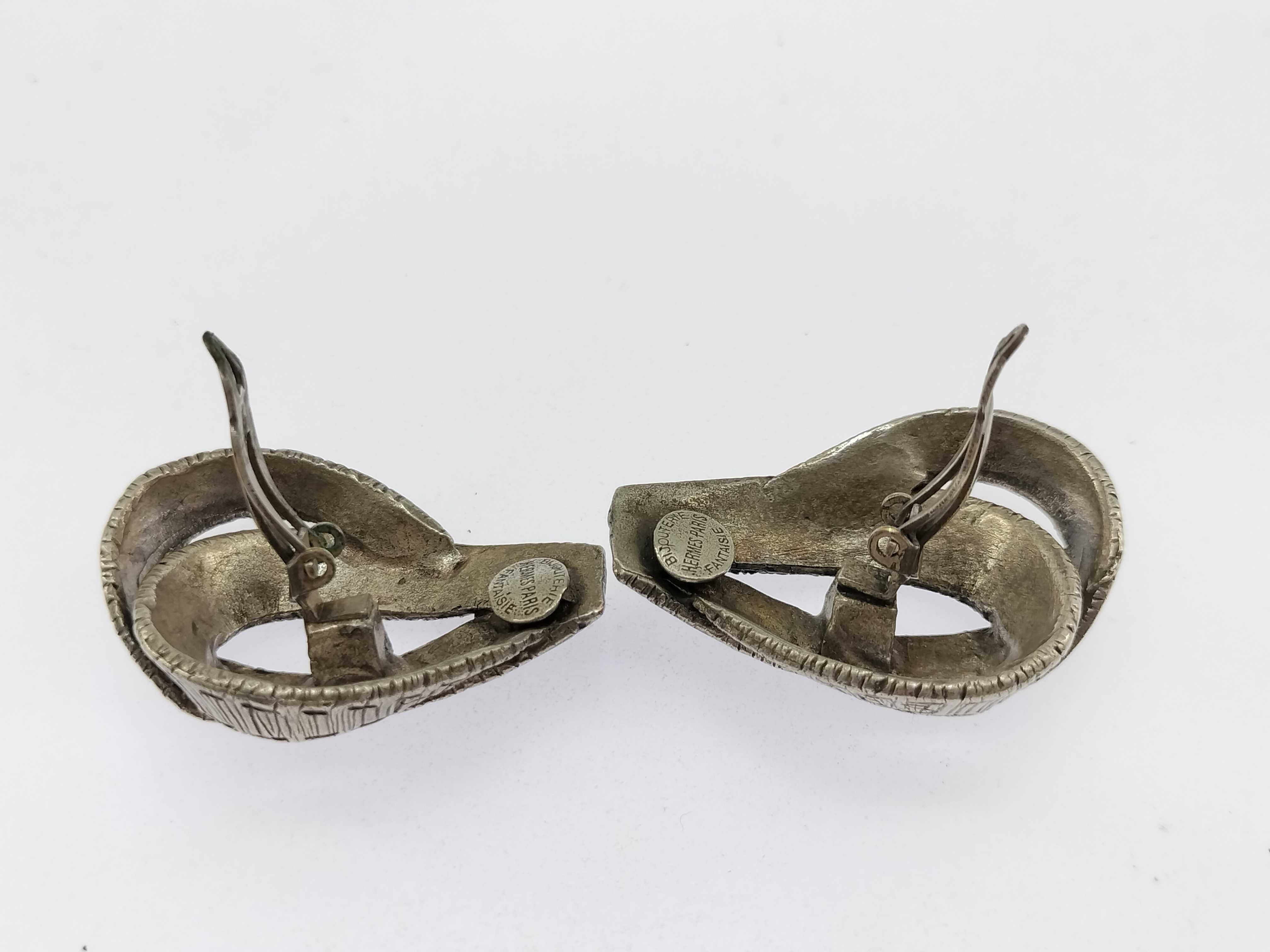 accessories, ribbon motif silver earrings, vintage earrings. — view 6
