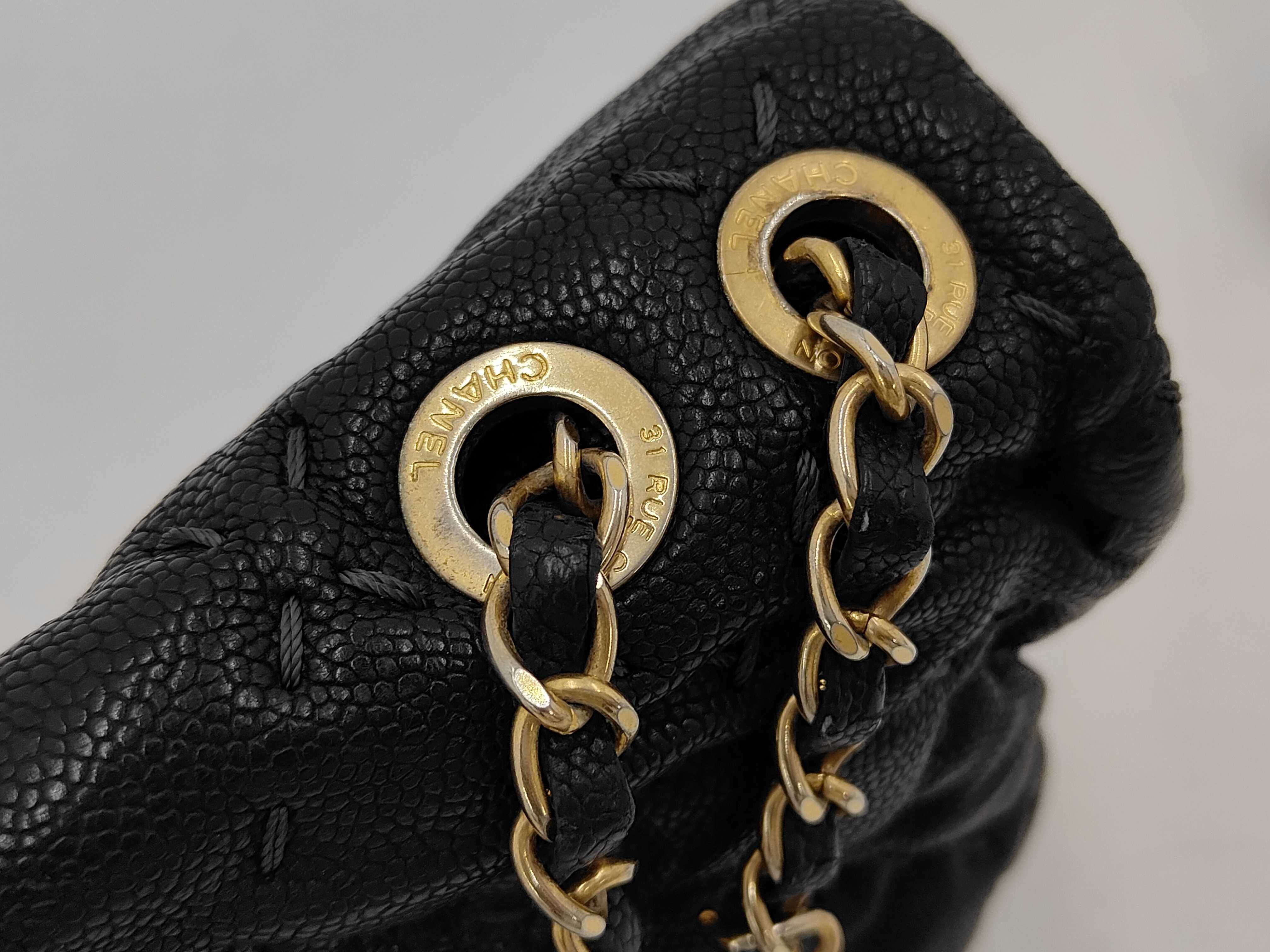 Caviar Skin Chain Shoulder Bag — view 3