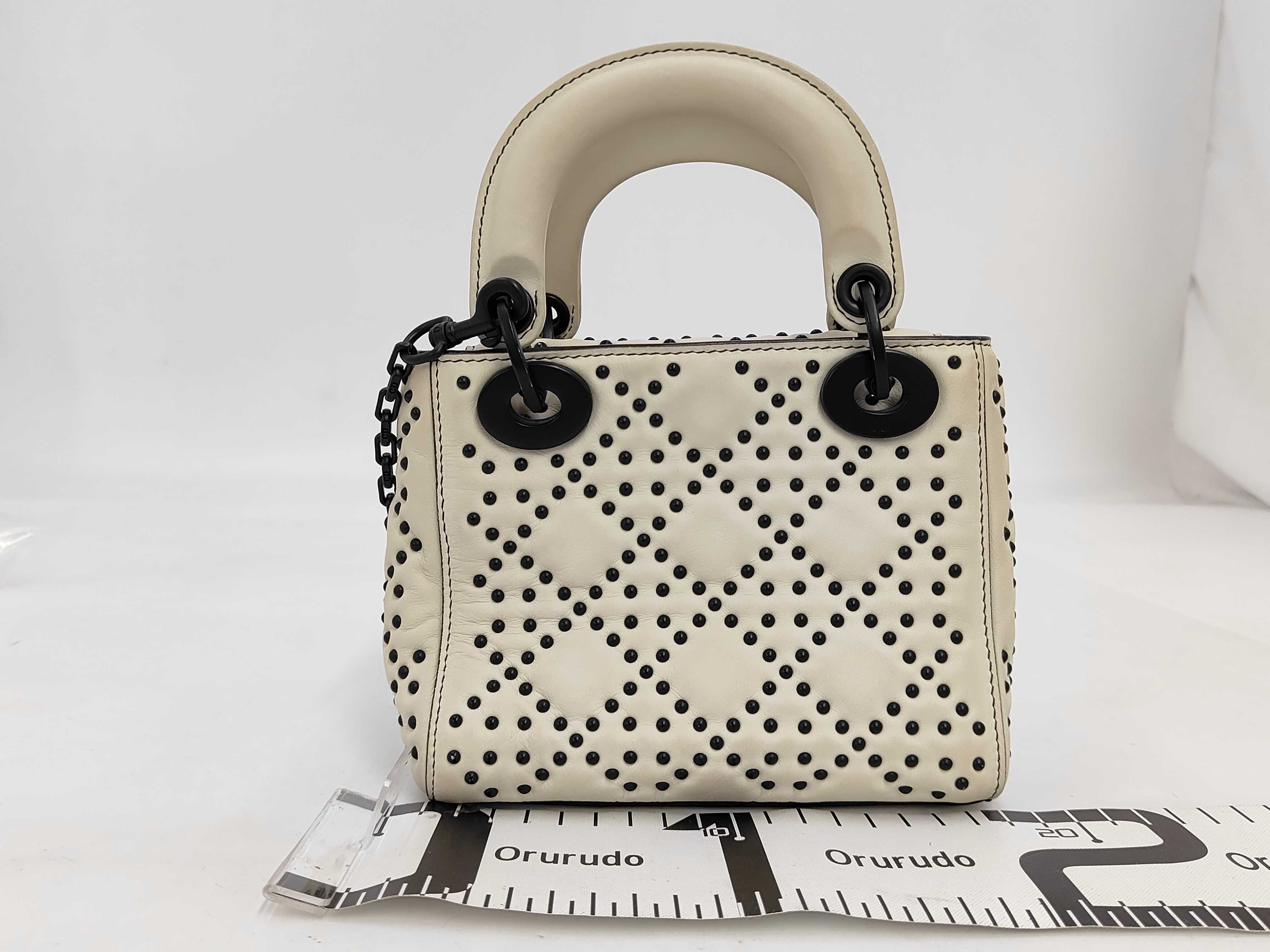 Mini Lambskin Cannage Stud Supple Lady Dior Satchel Bag / 18-MA-0178 — view 2