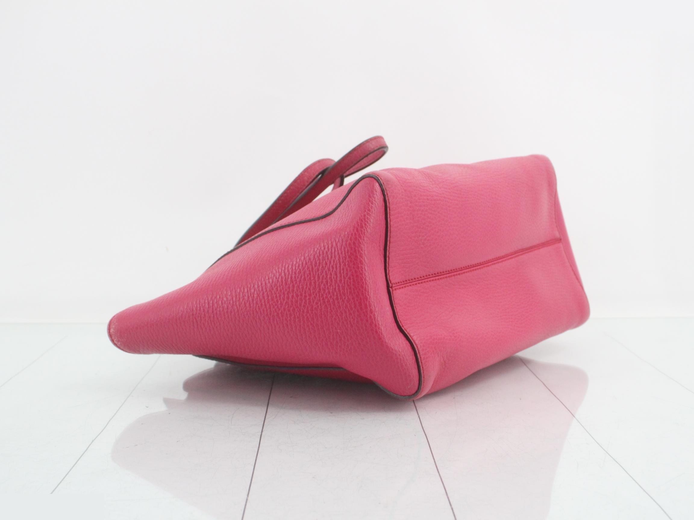 Swing leather tote bag pink — view 5