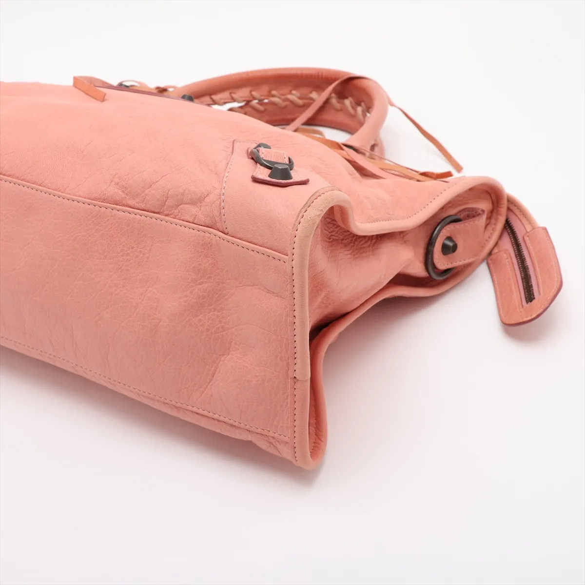 The City Leather 2-Way Handbag, Pink, 115748, with Mirror — view 3