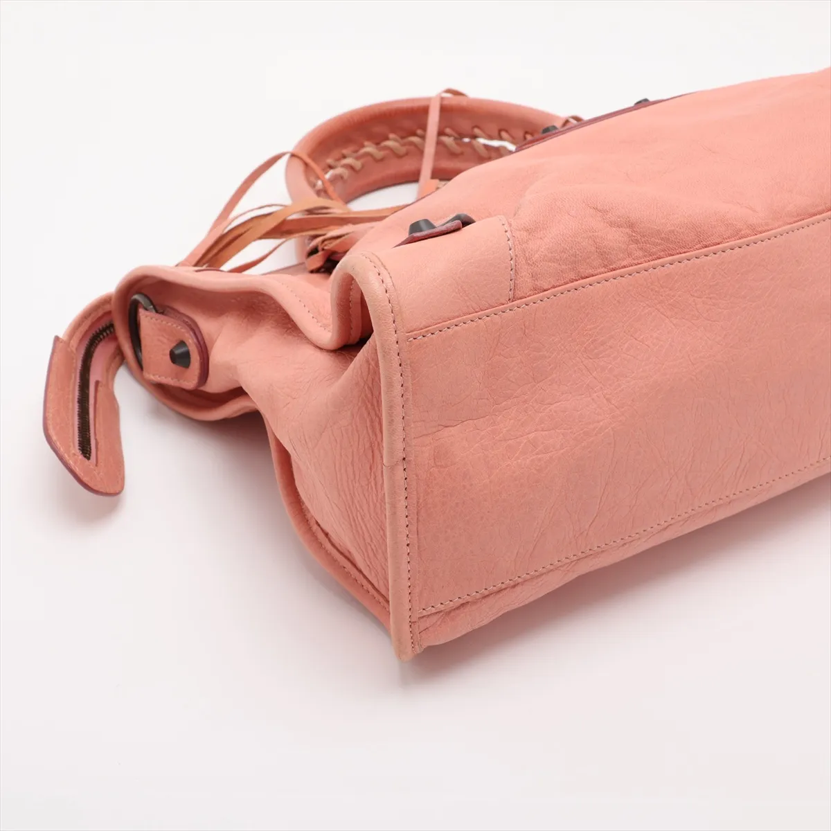 The City Leather 2-Way Handbag, Pink, 115748, with Mirror — view 4