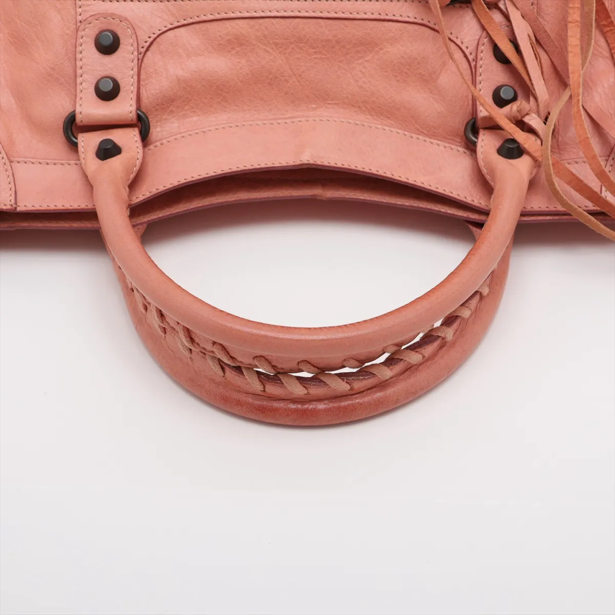 The City Leather 2-Way Handbag, Pink, 115748, with Mirror — view 5