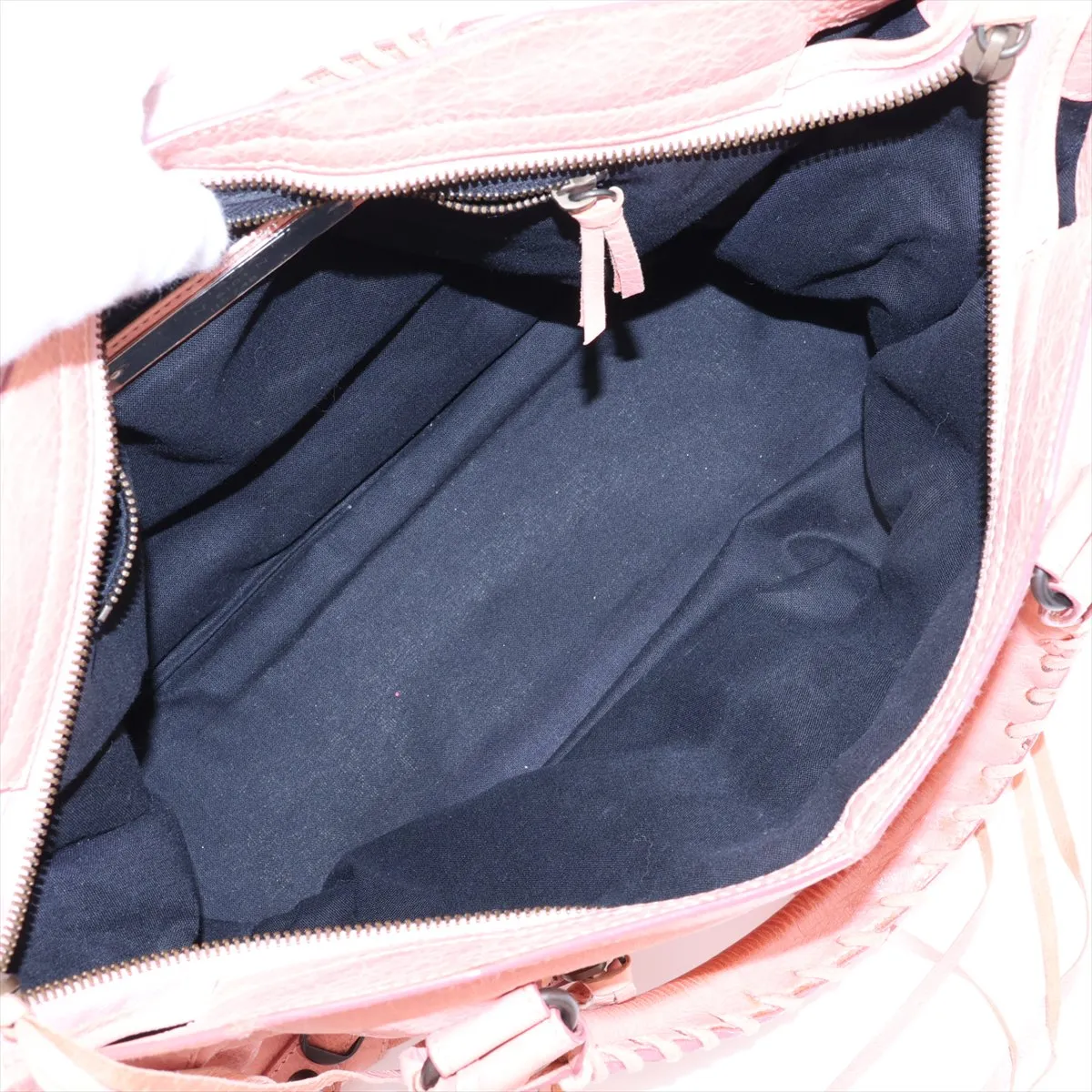The City Leather 2-Way Handbag, Pink, 115748, with Mirror — view 8