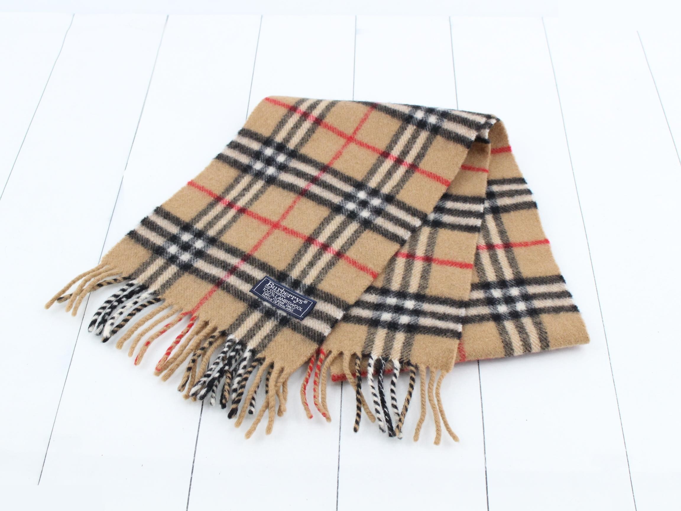 Nova Check Scarf, Beige — view 2