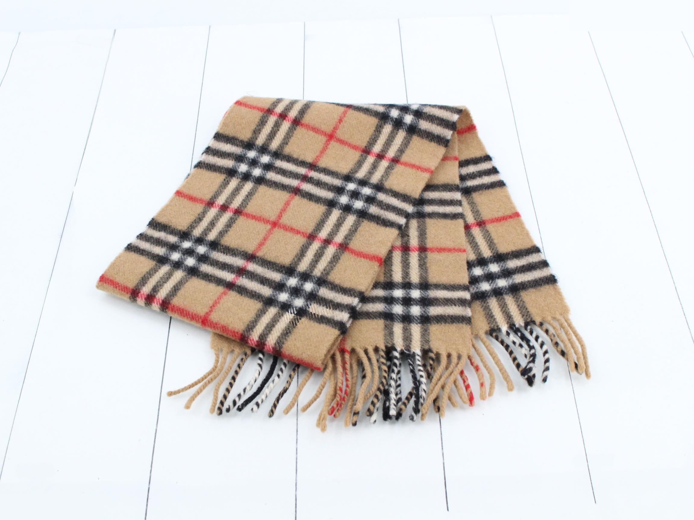 Nova Check Scarf, Beige — view 3