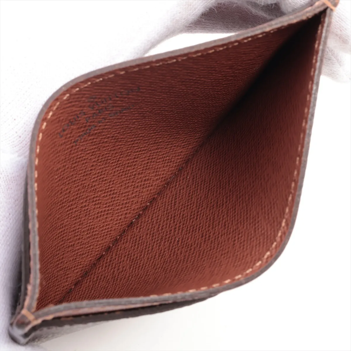 Monogram Porte Carte Sample M61733 Brown Card Case RFID Reactive — view 3