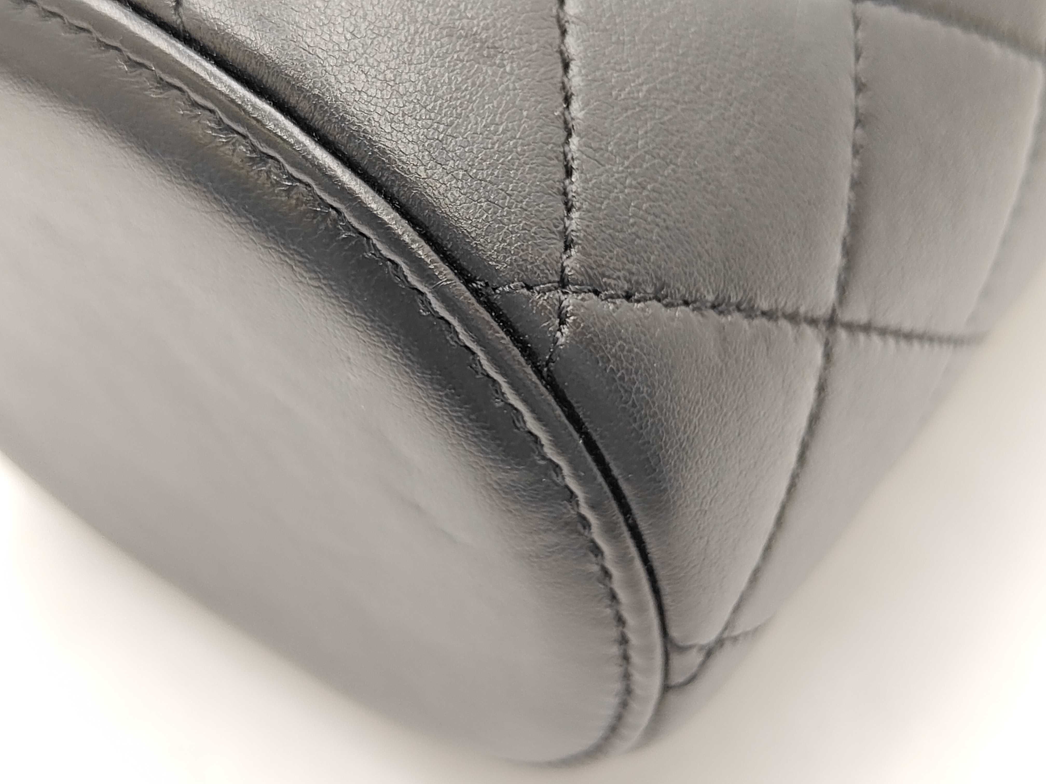 Black Quilted Lambskin Makeup Pouch Shoulder Bag — view 6
