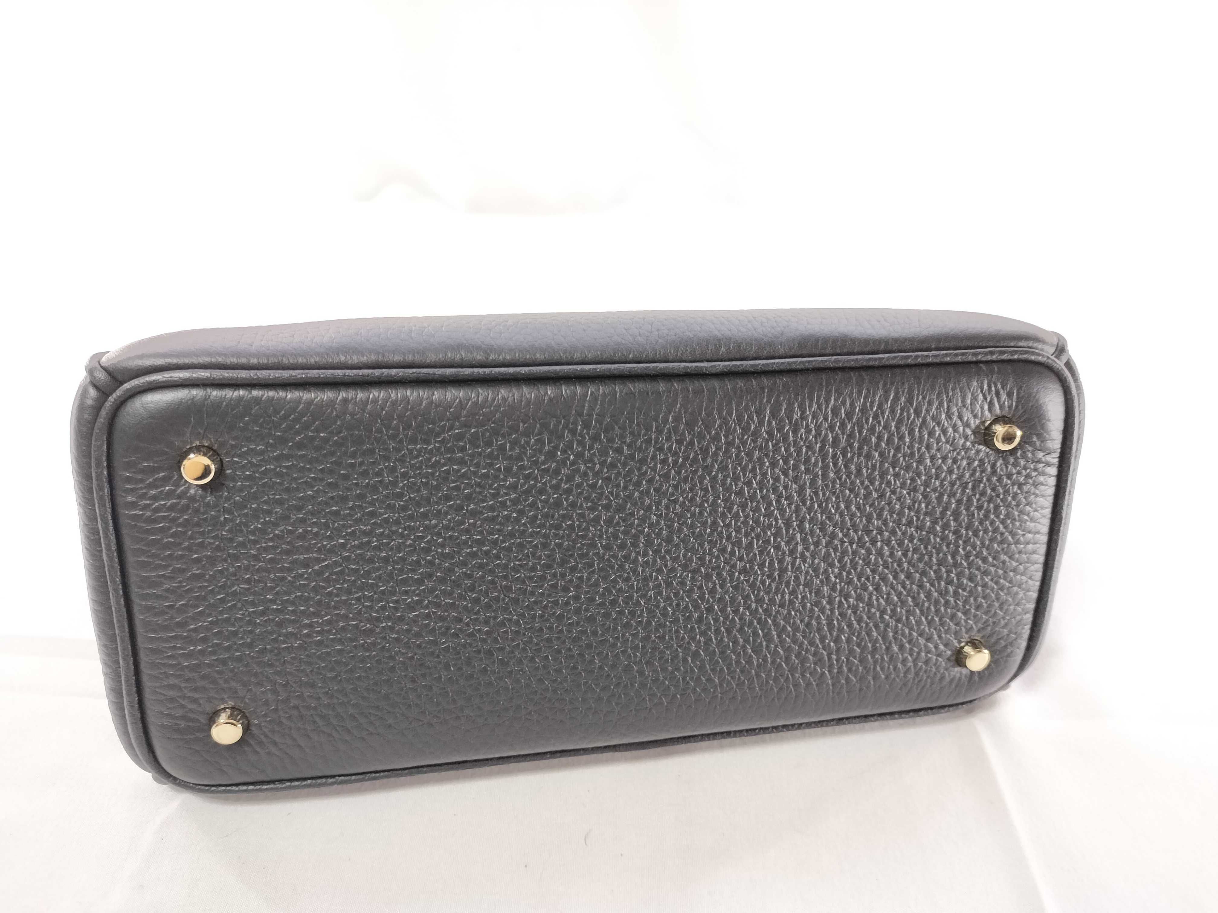 Diorissimo Mini 2-Way Bag, Leather, Black Bicolor Handbag — view 7