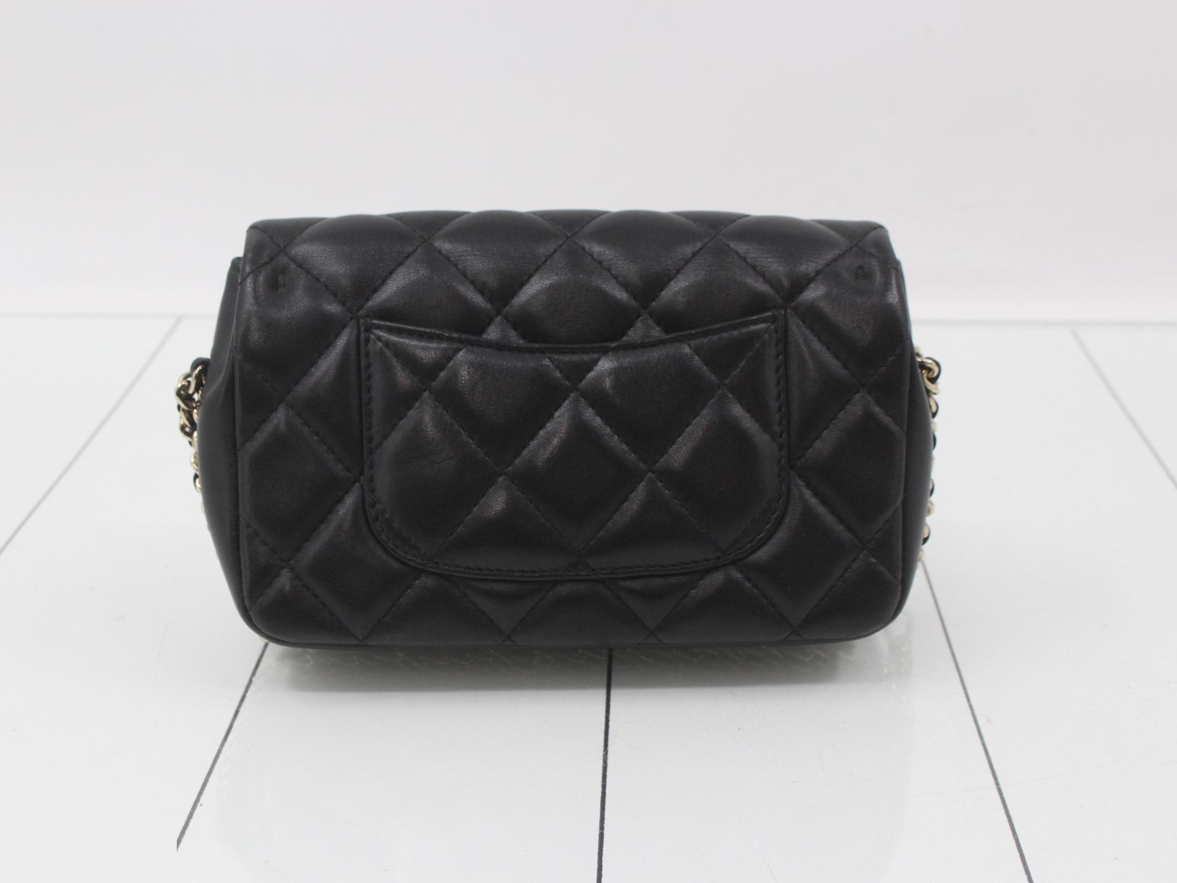 Matelassé Lambskin Turnlock Pearl Chain Shoulder Bag — view 2