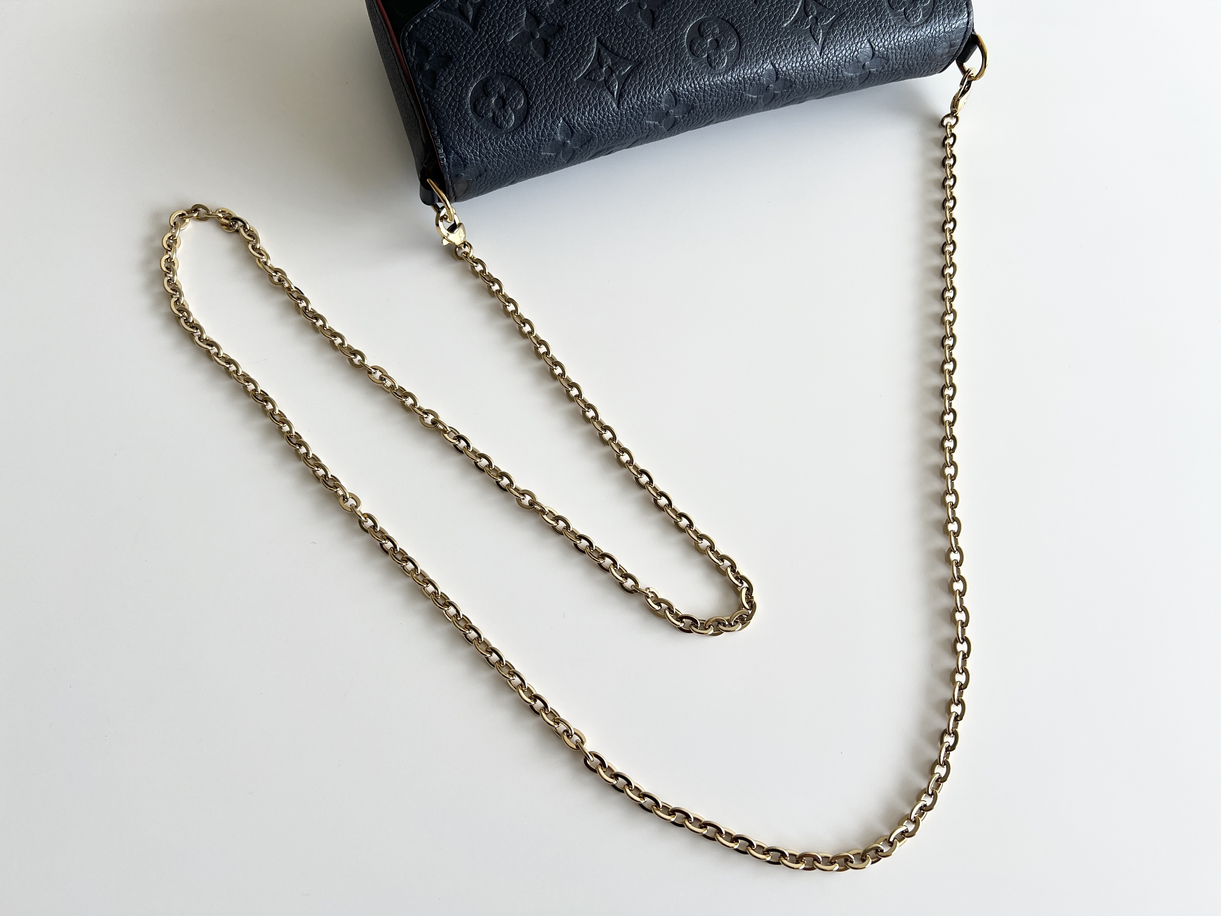 Monogram Empreinte Pochette Felicie Marine Lou Leather 2-way Chain Shoulder Bag with Case — view 3