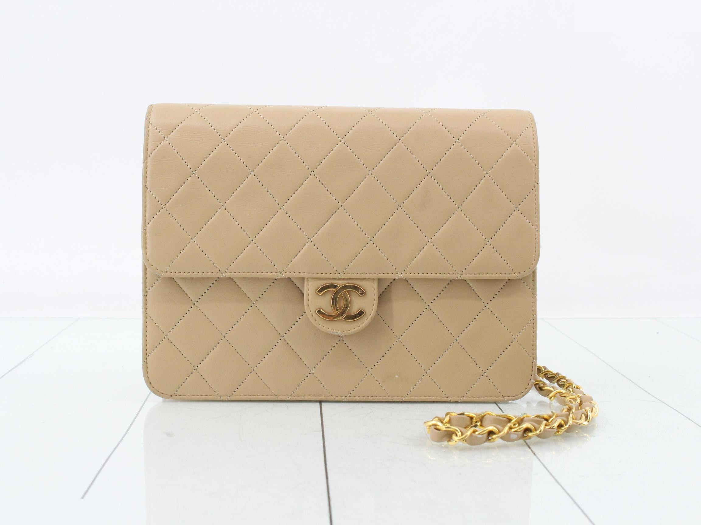Matelassé Leather Chain Shoulder Bag