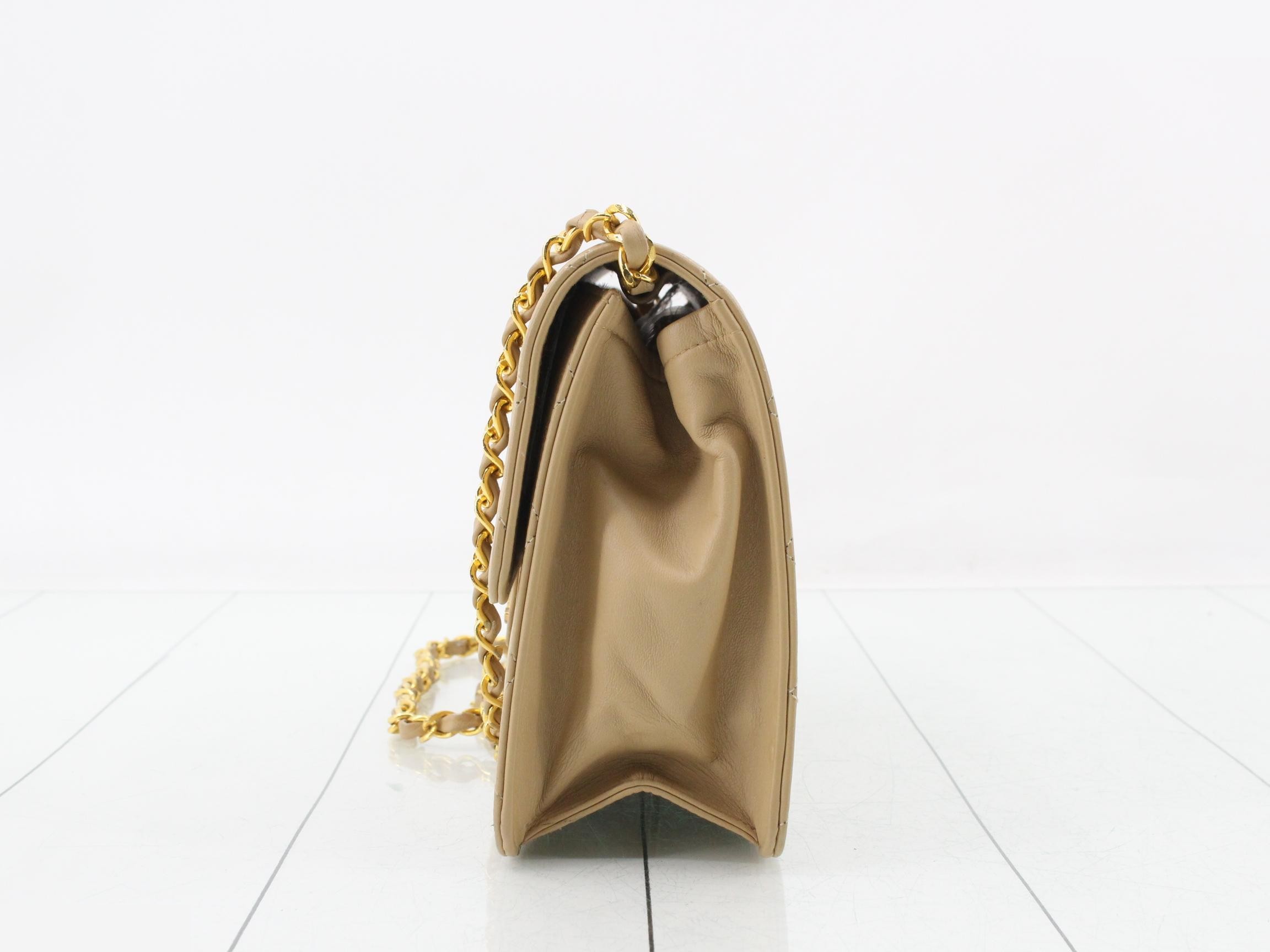 Matelassé Leather Chain Shoulder Bag — view 3