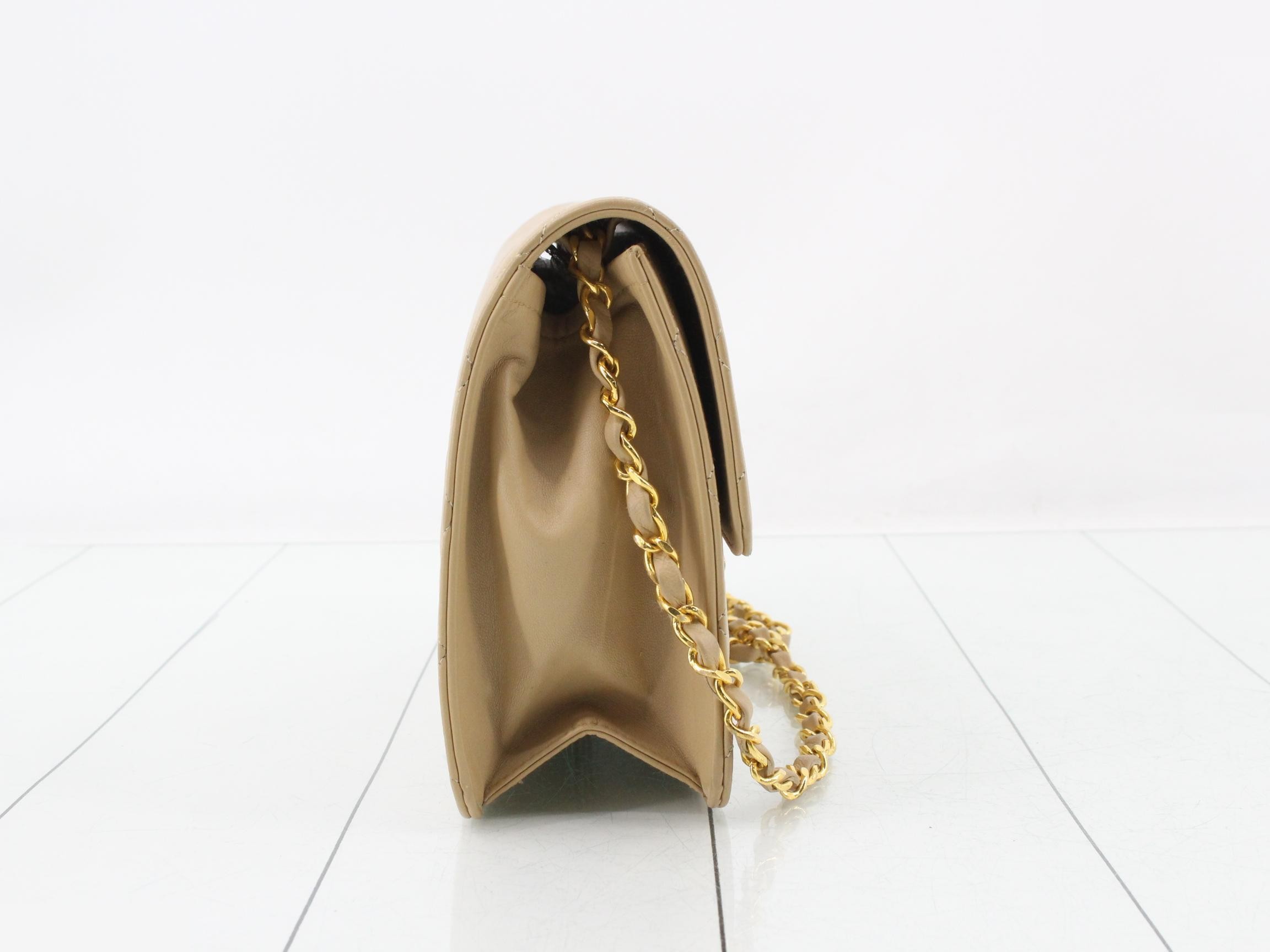 Matelassé Leather Chain Shoulder Bag — view 4