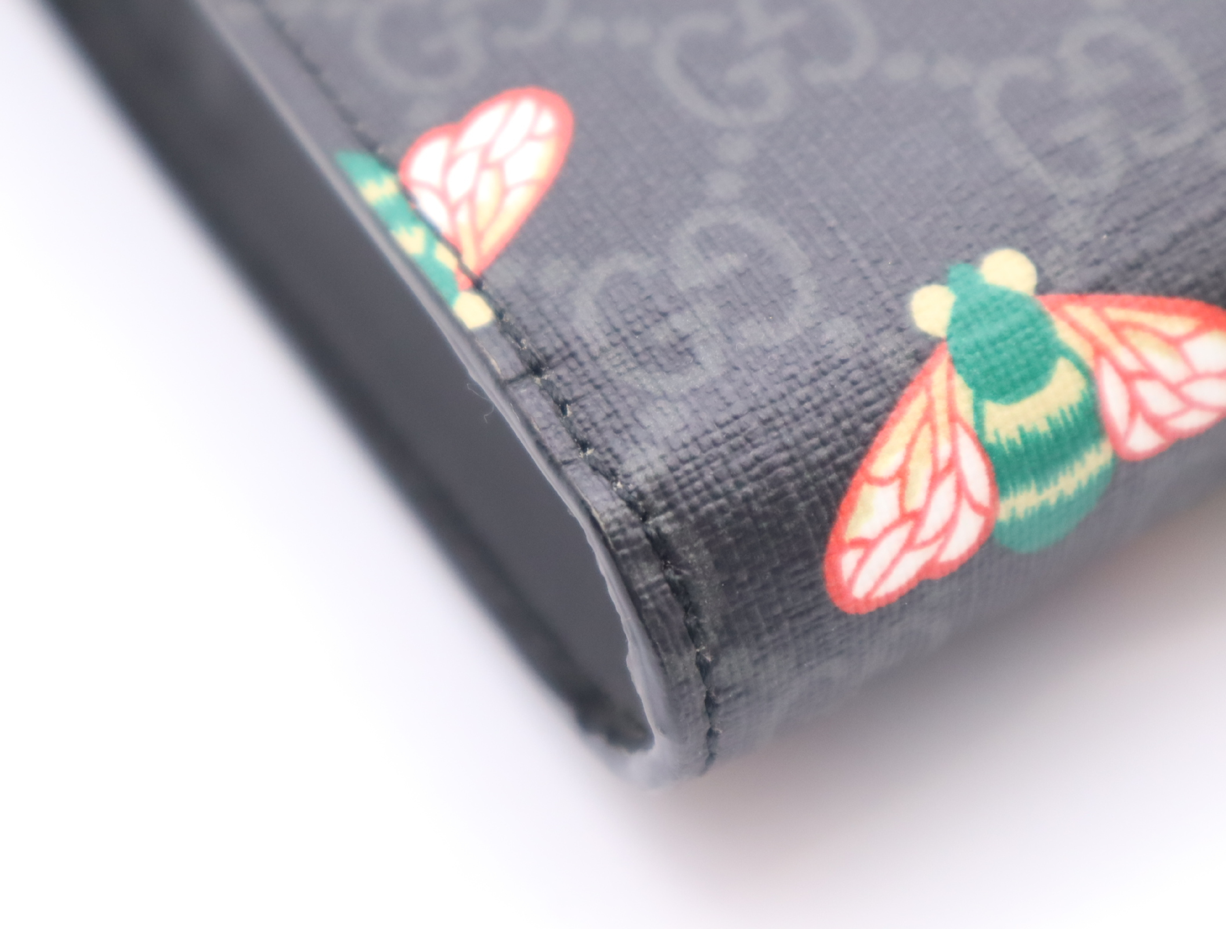 673016 GG Supreme x Leather Shoulder Bag Mini Bee Pattern Black Shoulder Strap and Dust Bag Included — view 6