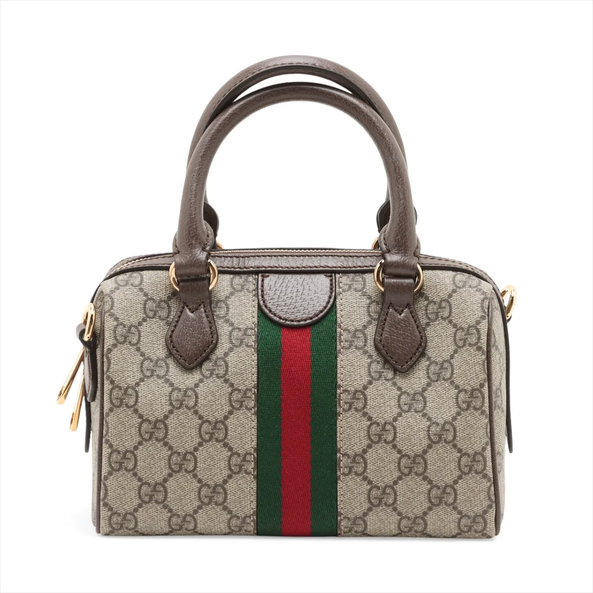 GG Supreme PVC x Leather 2WAY Handbag Brown 772053 — view 2