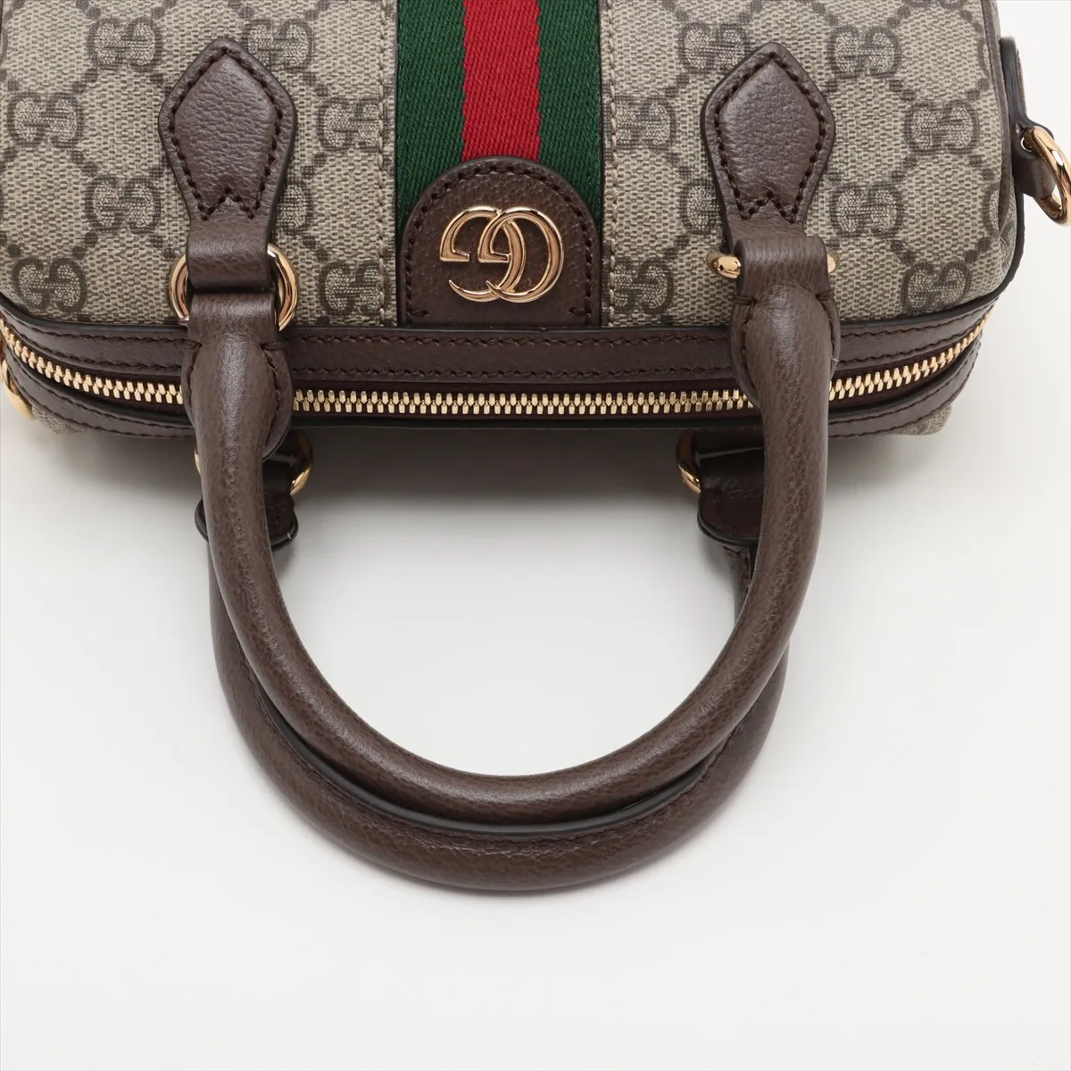 GG Supreme PVC x Leather 2WAY Handbag Brown 772053 — view 5