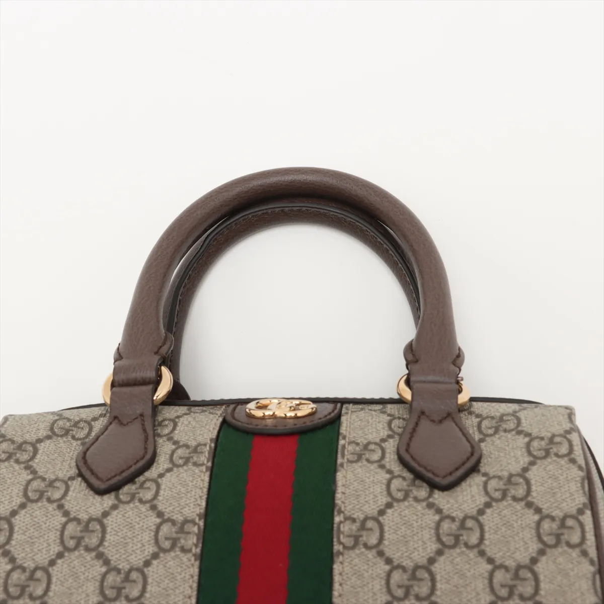 GG Supreme PVC x Leather 2WAY Handbag Brown 772053 — view 6