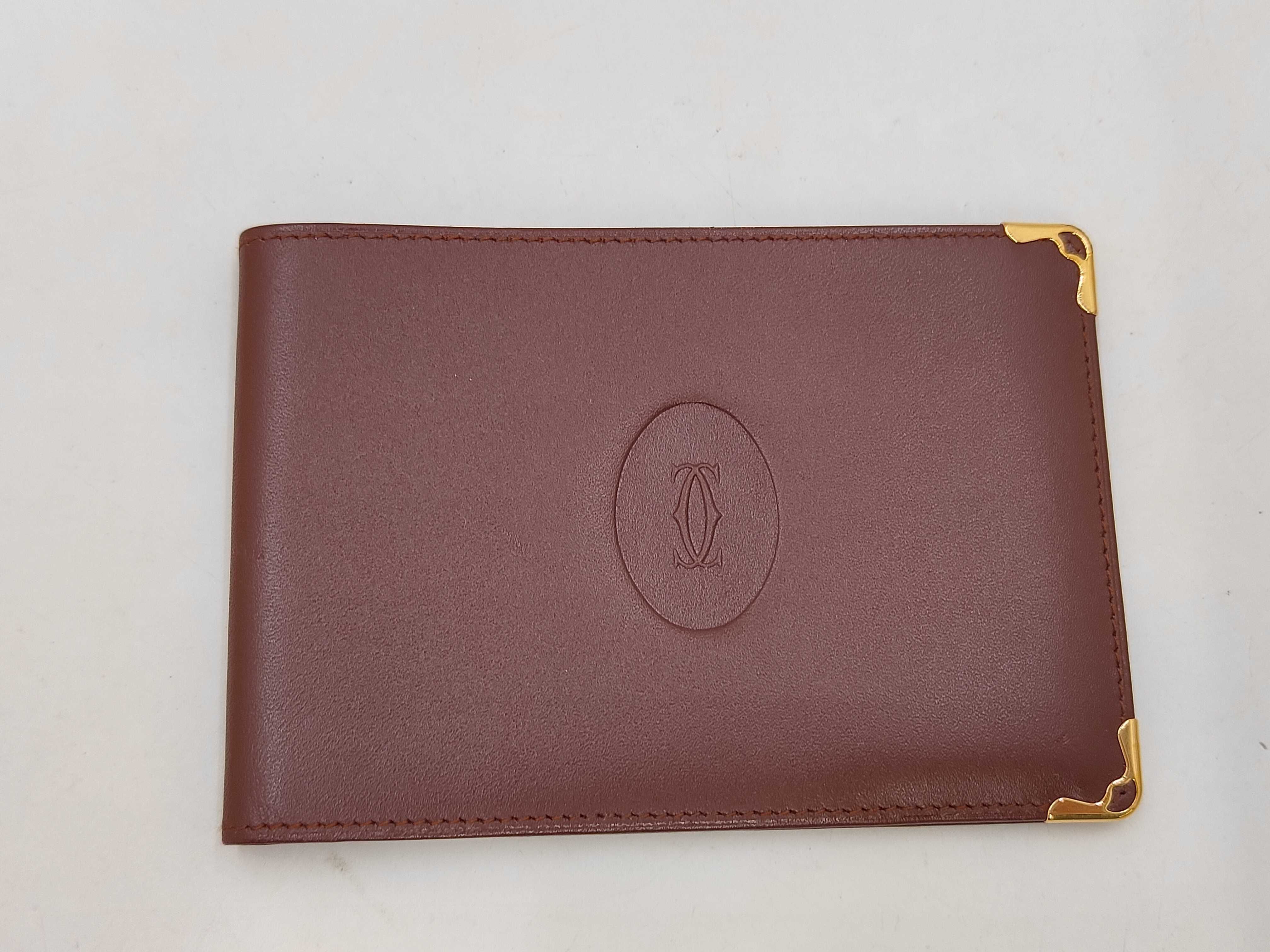 Must Colisée Cartier Must Bi-fold Wallet Leather Bordeaux Billfold