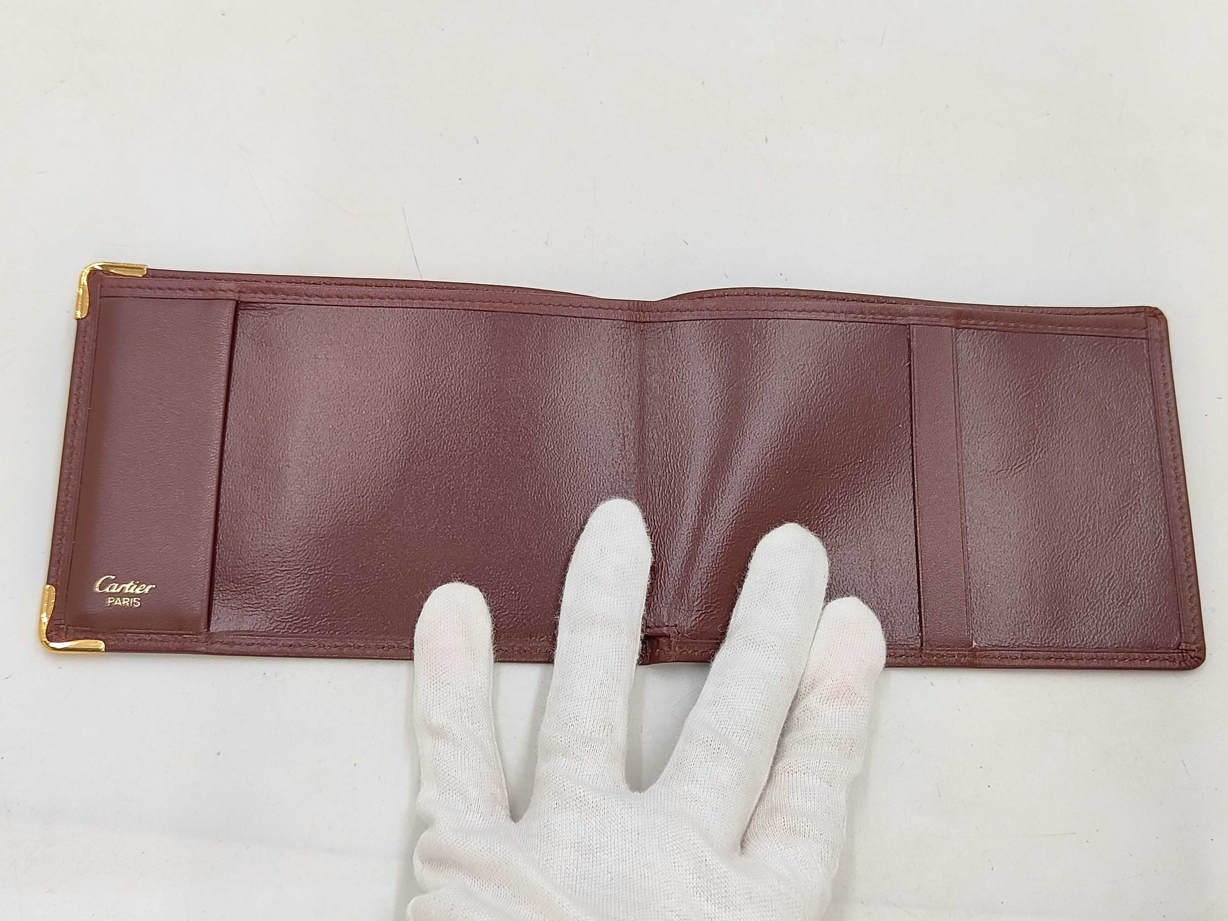 Must Colisée Cartier Must Bi-fold Wallet Leather Bordeaux Billfold — view 4