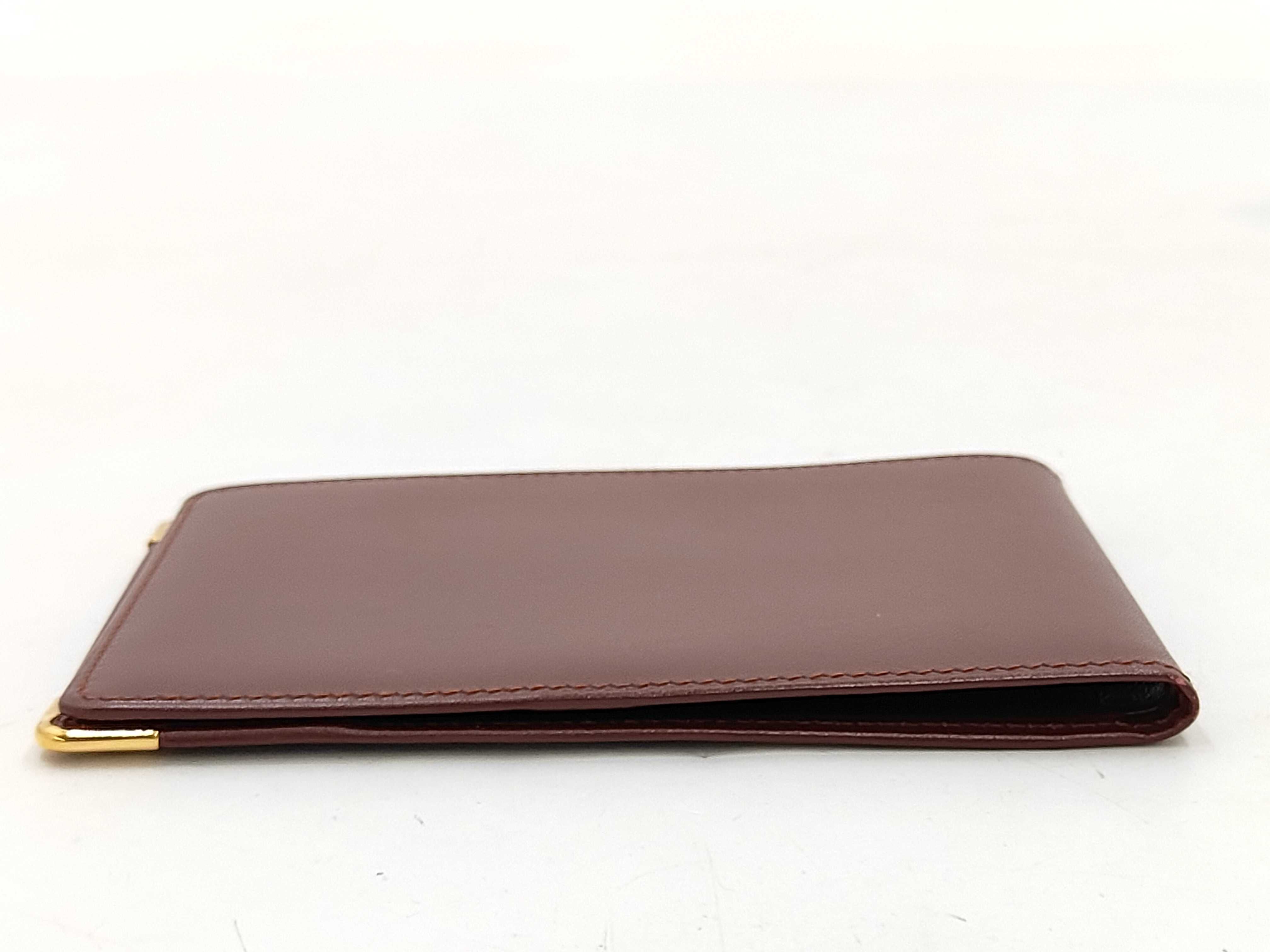 Must Colisée Cartier Must Bi-fold Wallet Leather Bordeaux Billfold — view 7