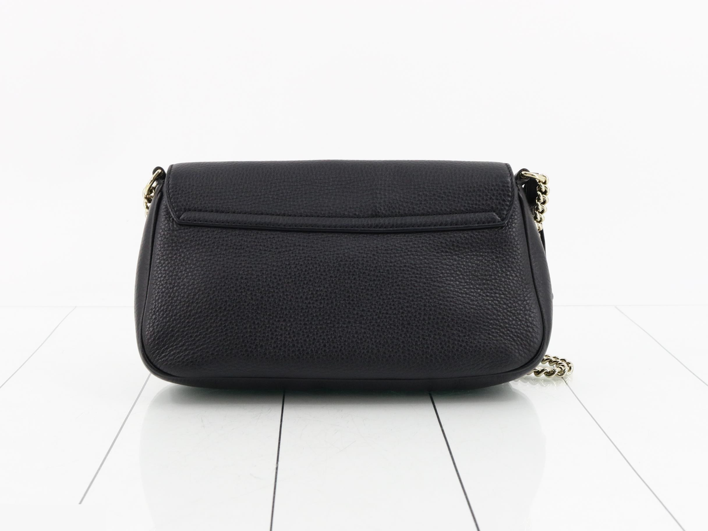 Soho Chain Shoulder Bag, Black — view 2