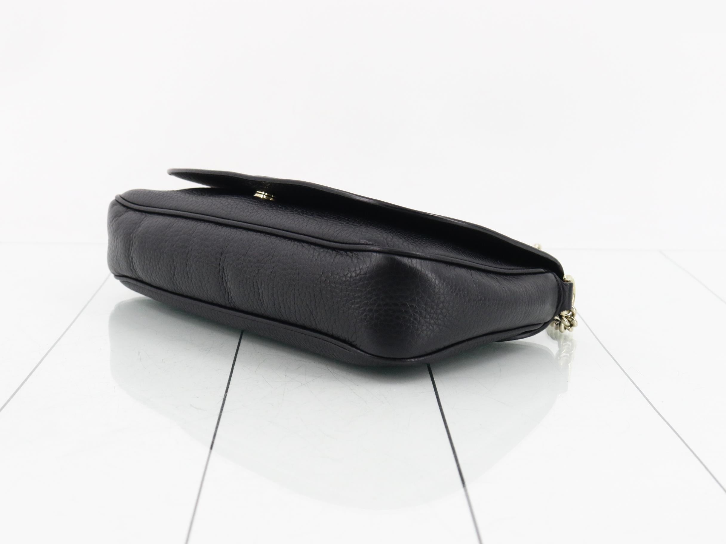 Soho Chain Shoulder Bag, Black — view 6
