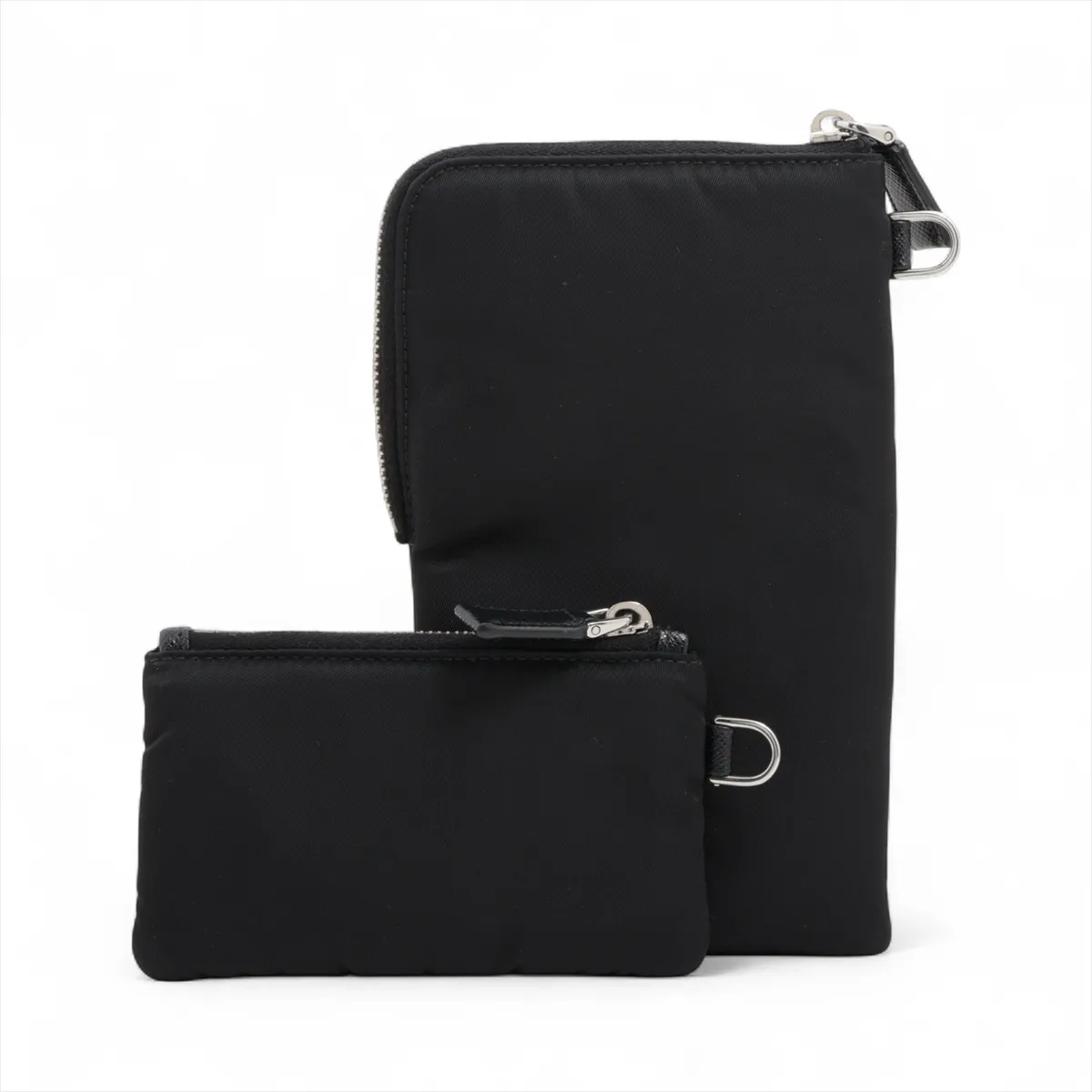 Tessuto Nylon x Leather Shoulder Bag Black 2TT091 — view 2