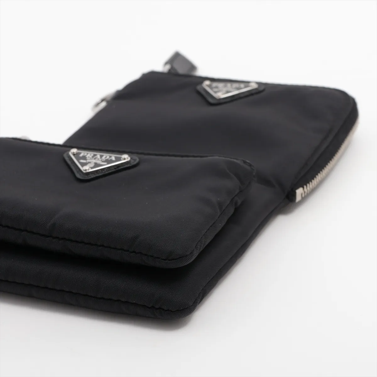 Tessuto Nylon x Leather Shoulder Bag Black 2TT091 — view 5
