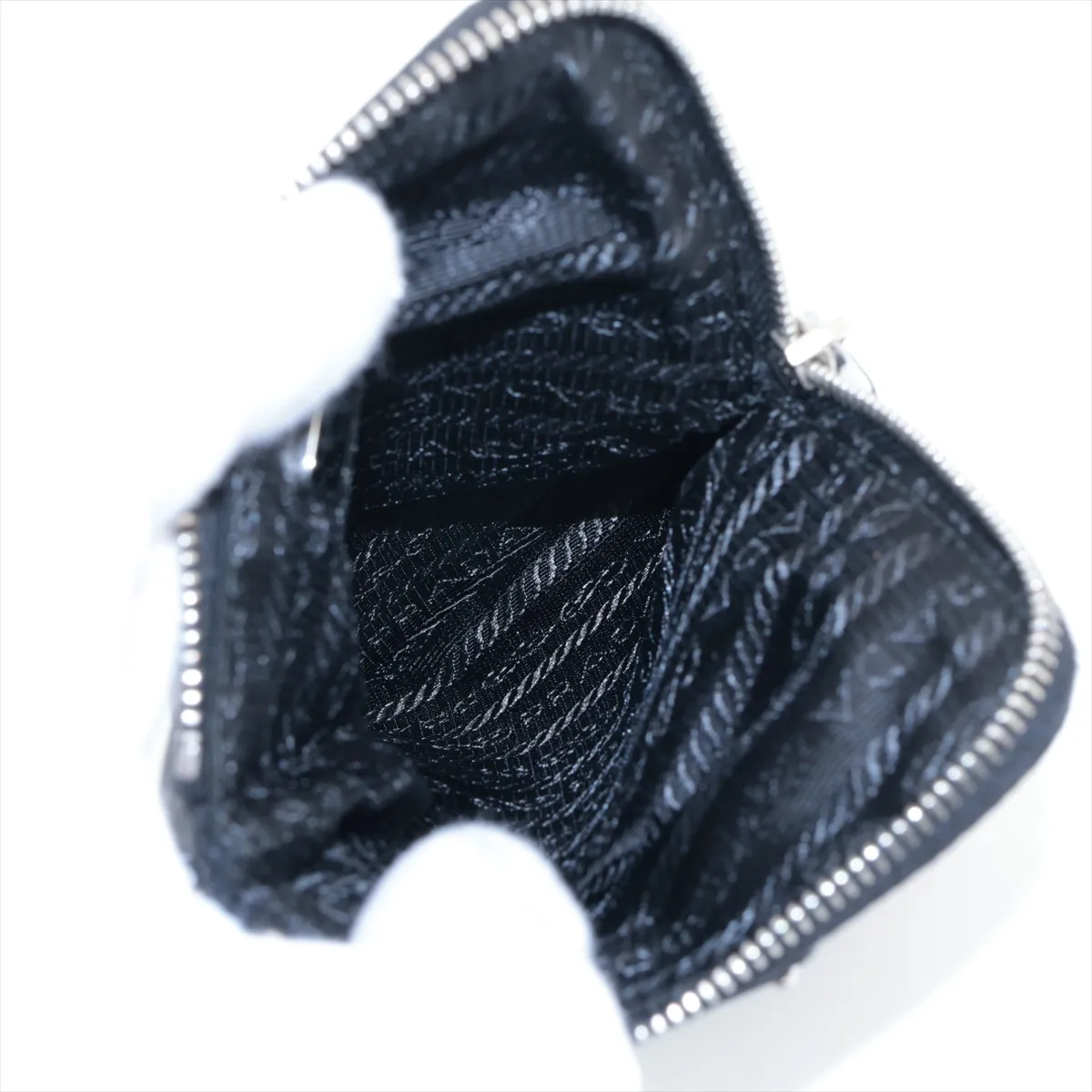 Tessuto Nylon x Leather Shoulder Bag Black 2TT091 — view 8