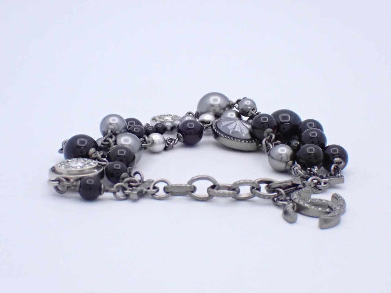 Coco Mark Diamond/Pearl/Rhinestone Bracelet, Wrist Circumference Approx. 18.5cm — view 2