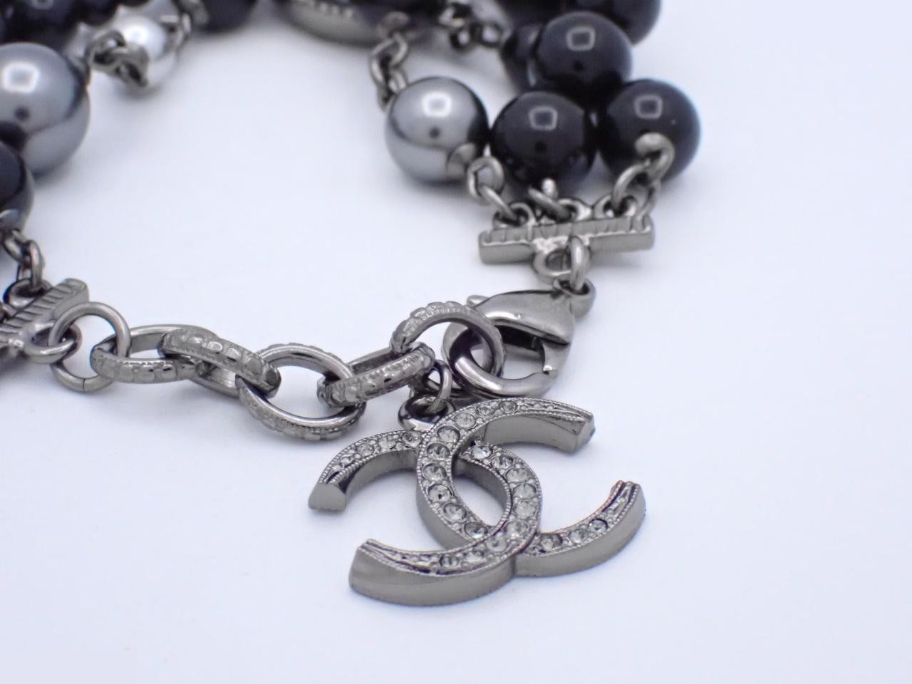Coco Mark Diamond/Pearl/Rhinestone Bracelet, Wrist Circumference Approx. 18.5cm — view 3