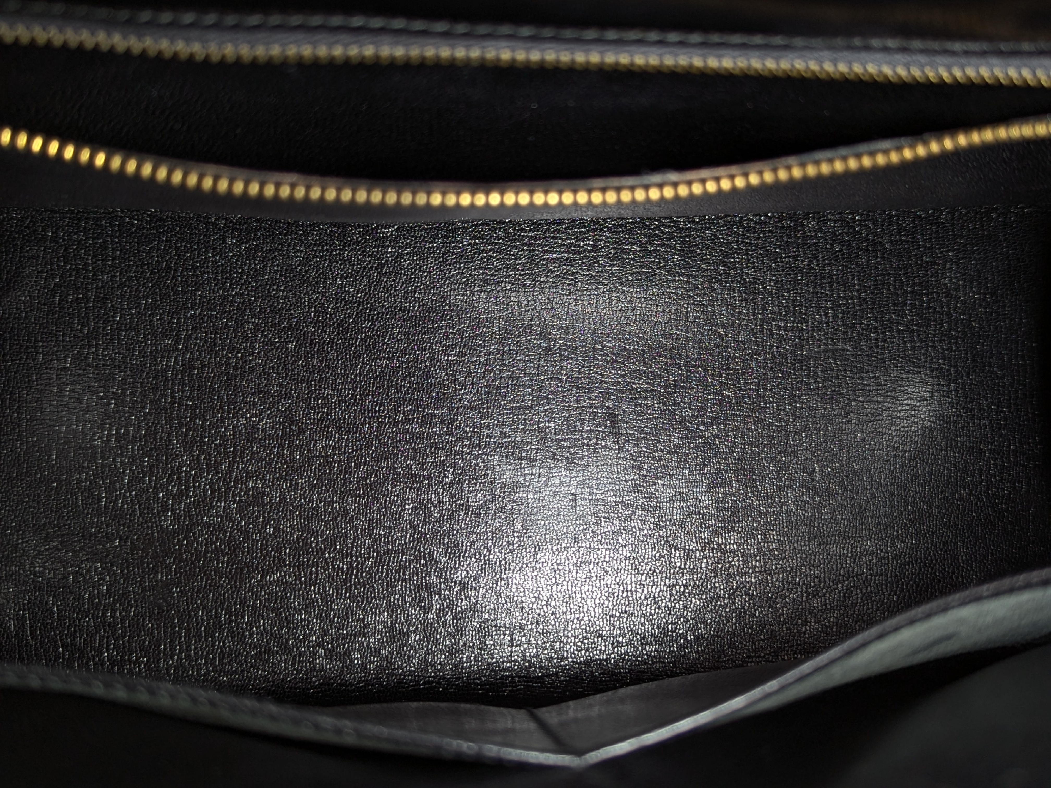 Kelly 28 Toile H Box Calf Black Gold Hardware J Stamp Handbag — view 11