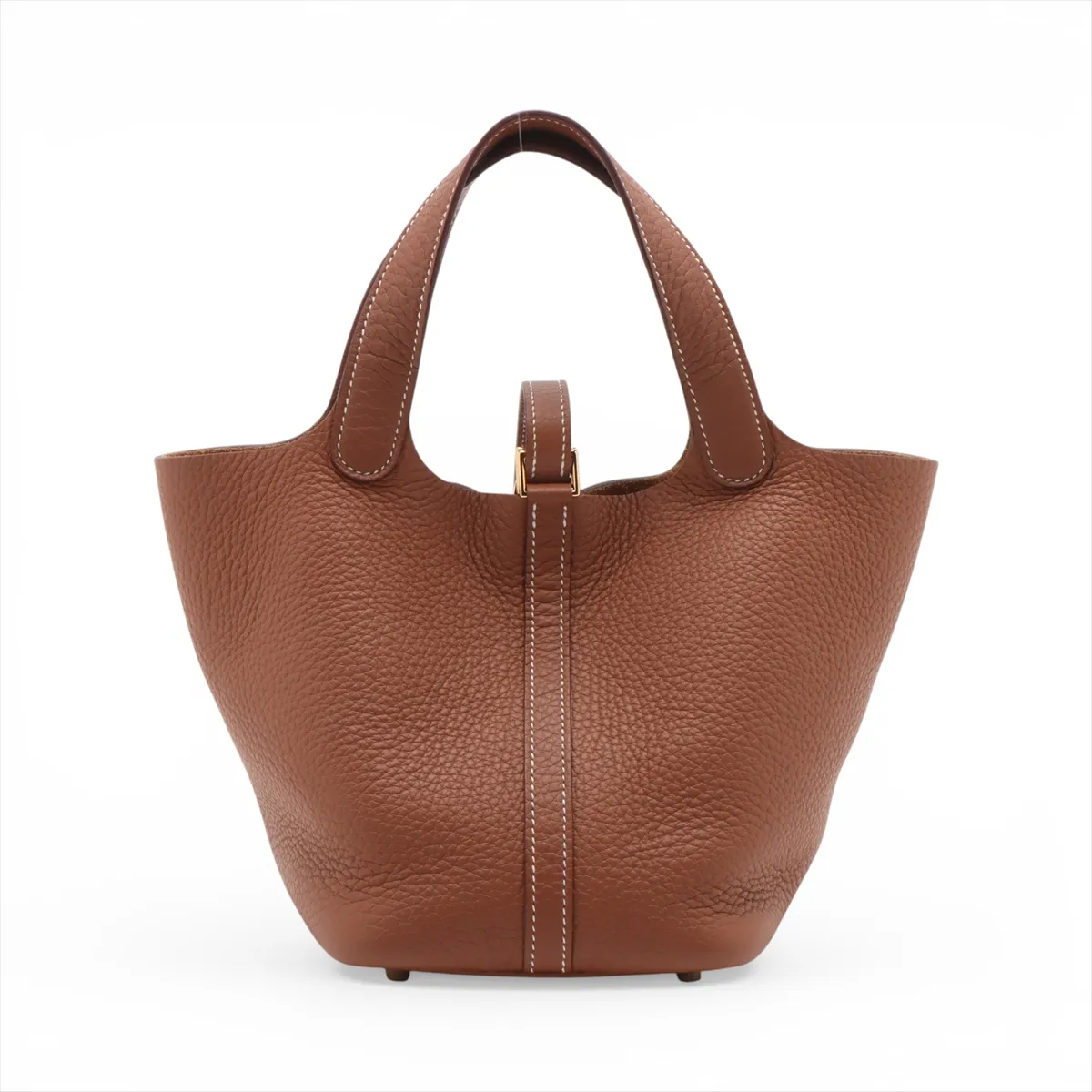 Picotin Lock 18 PM, Taurillon Clemence leather, Gold, Gold hardware, B: 2023 — view 2