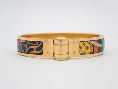 Bangle, Gold/Multicolor