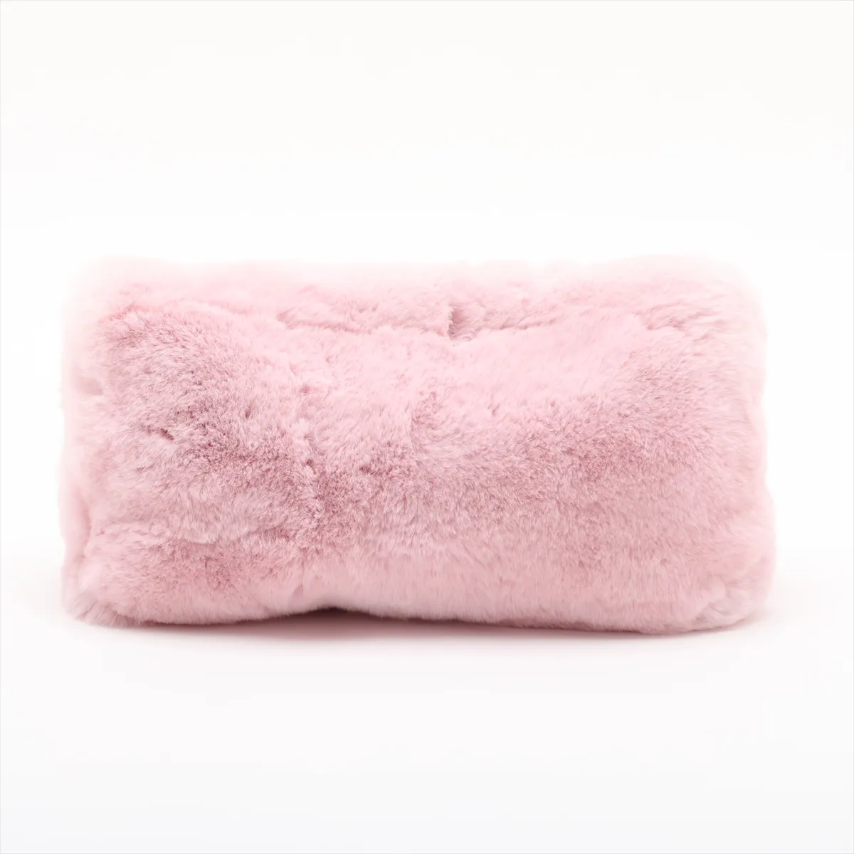 fur chain shoulder bag, pink — view 2