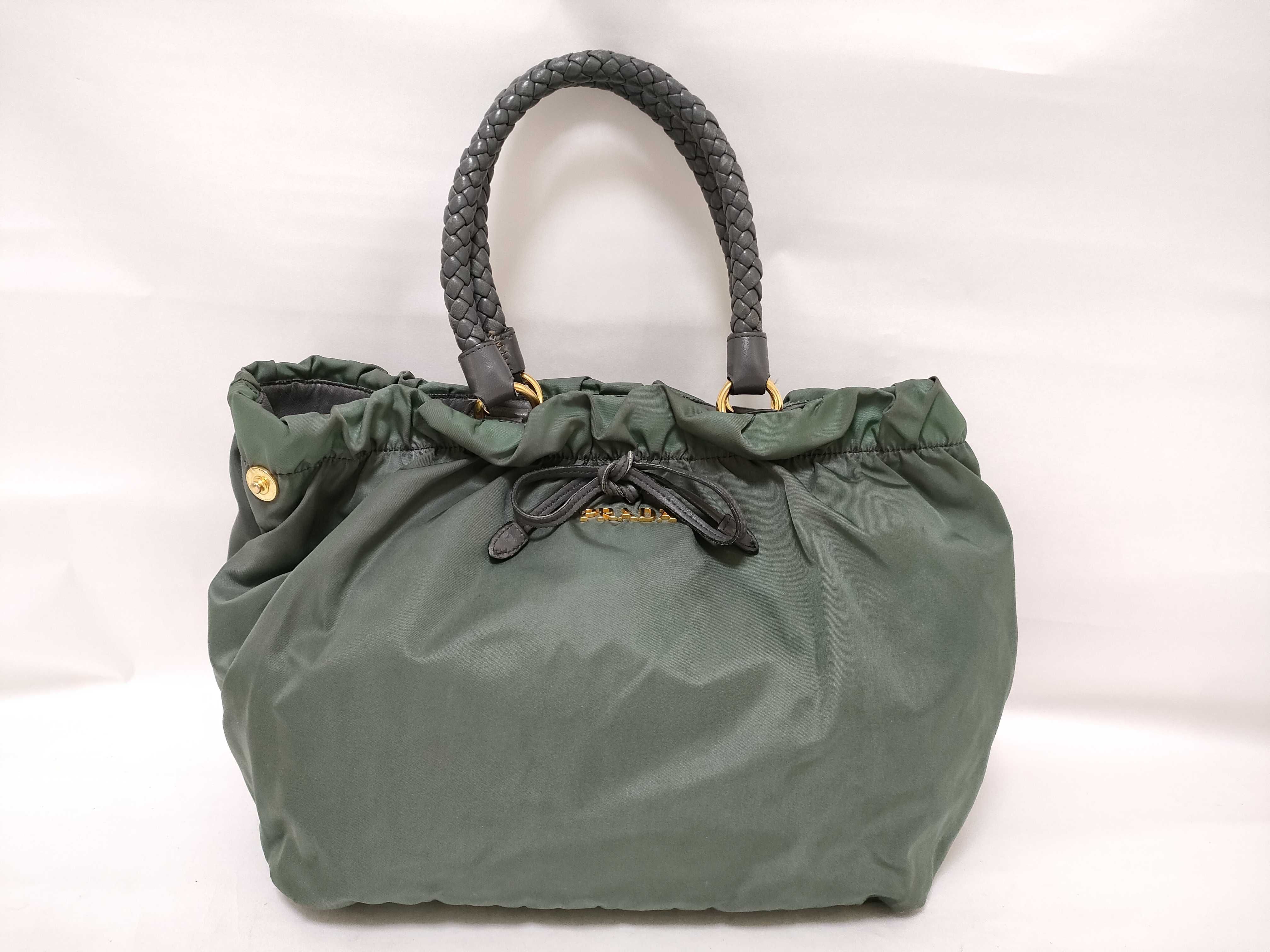 Nylon Prada Nylon Leather Tote Bag