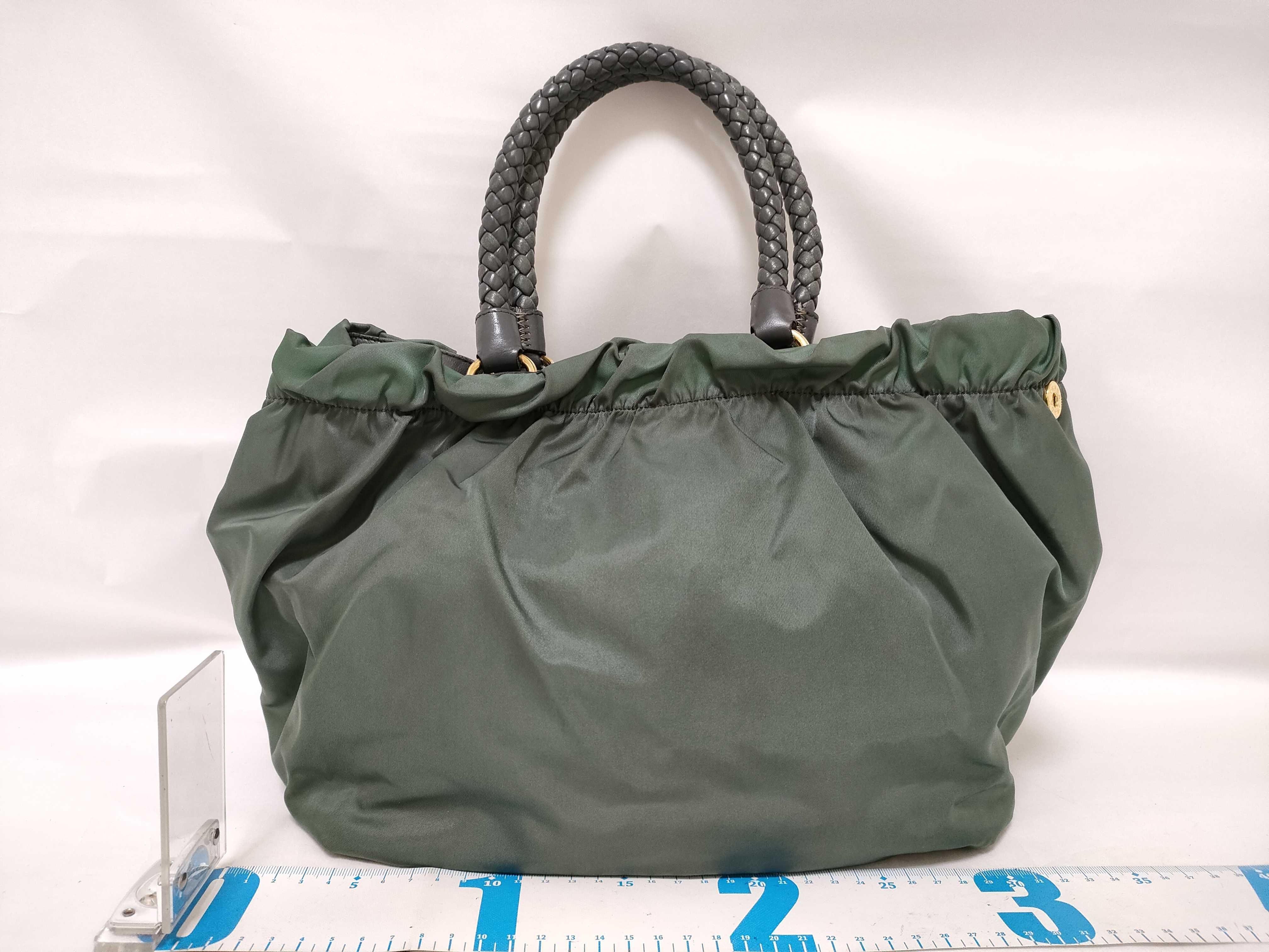 Nylon Prada Nylon Leather Tote Bag — view 2