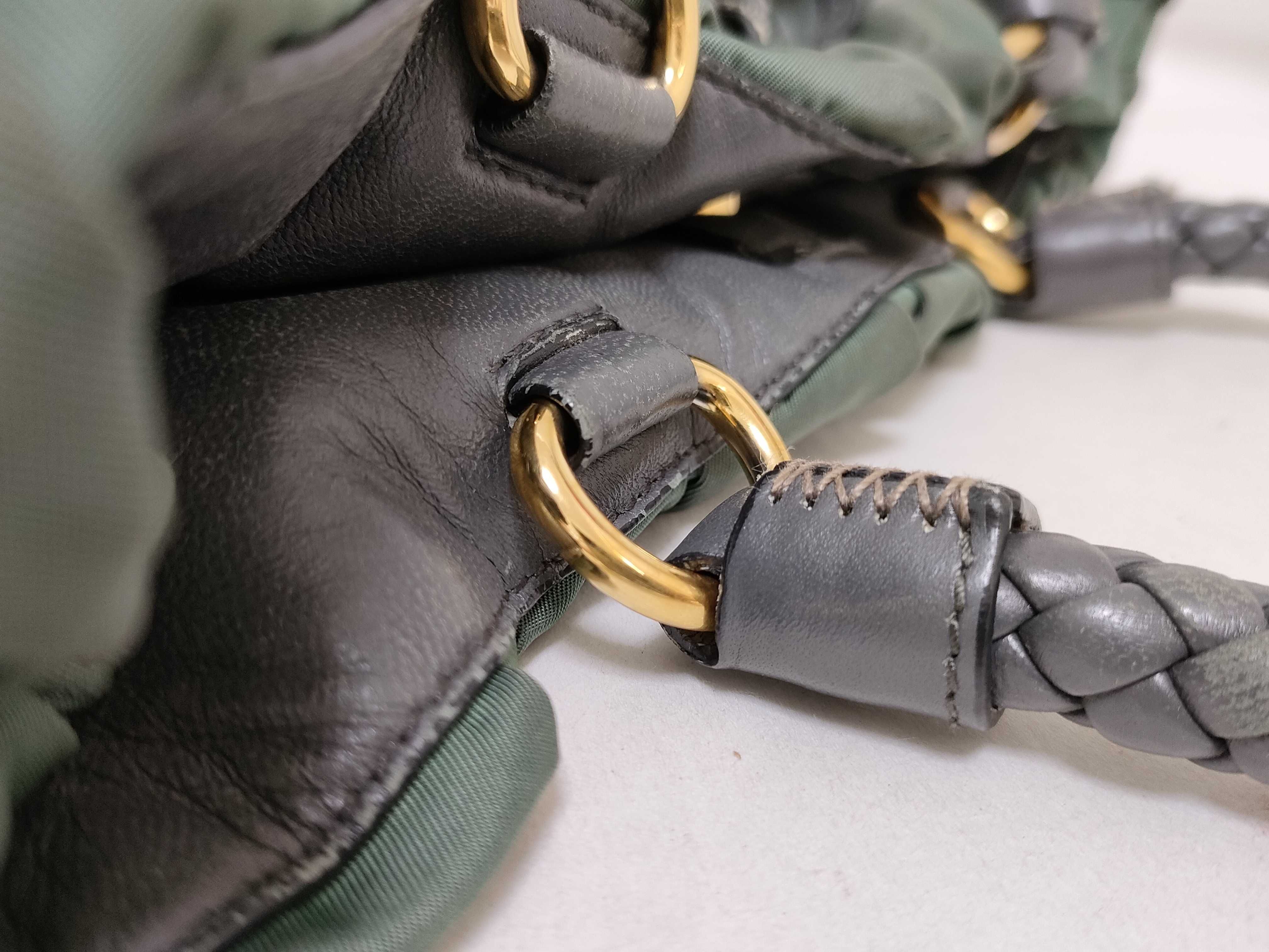 Nylon Prada Nylon Leather Tote Bag — view 5