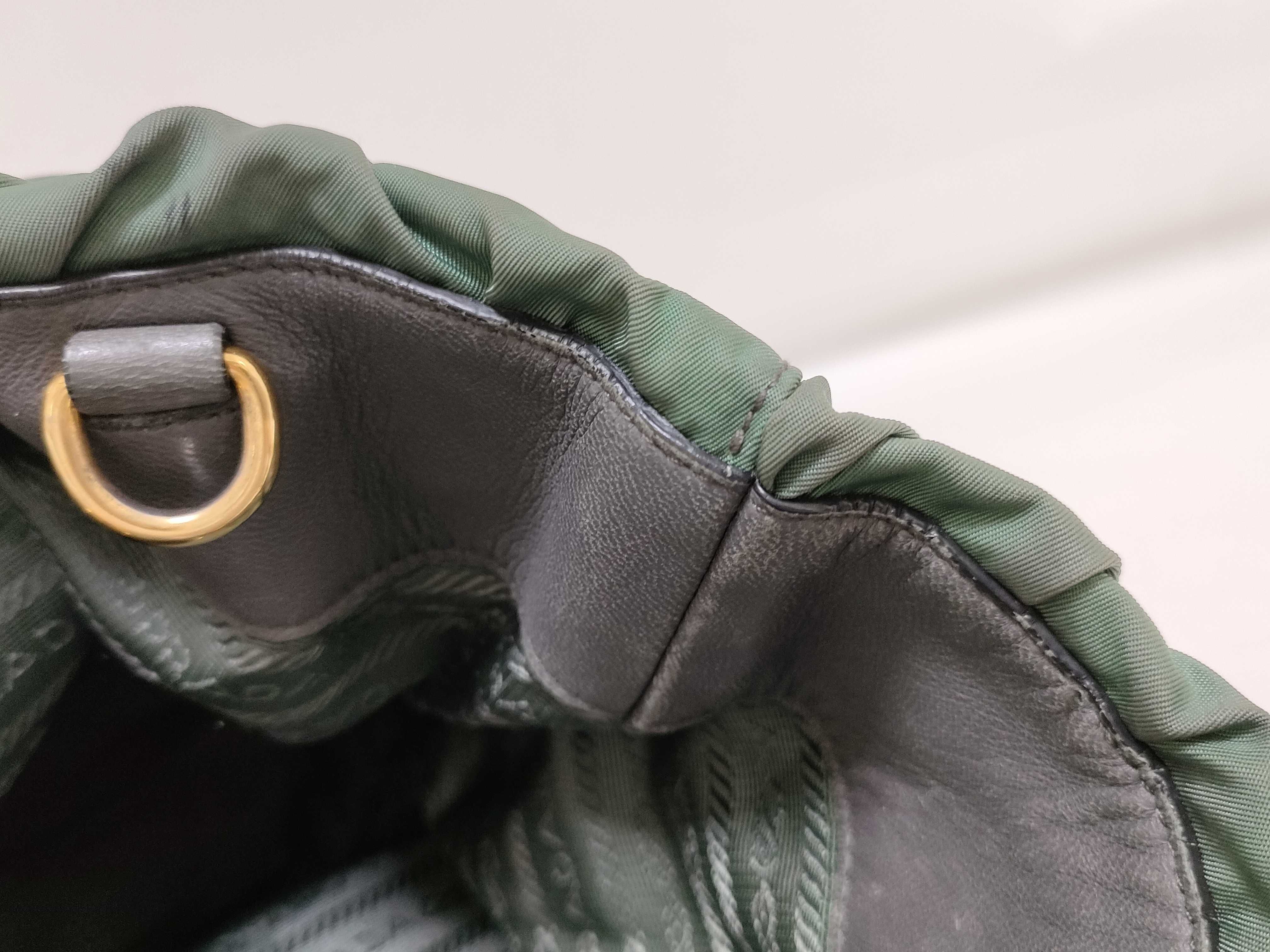 Nylon Prada Nylon Leather Tote Bag — view 8