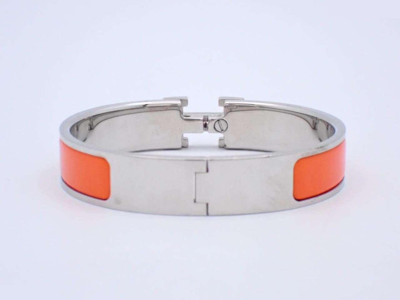 Click H Bracelet, Orange/Silver, Wrist Circumference Approx. 16cm — view 2