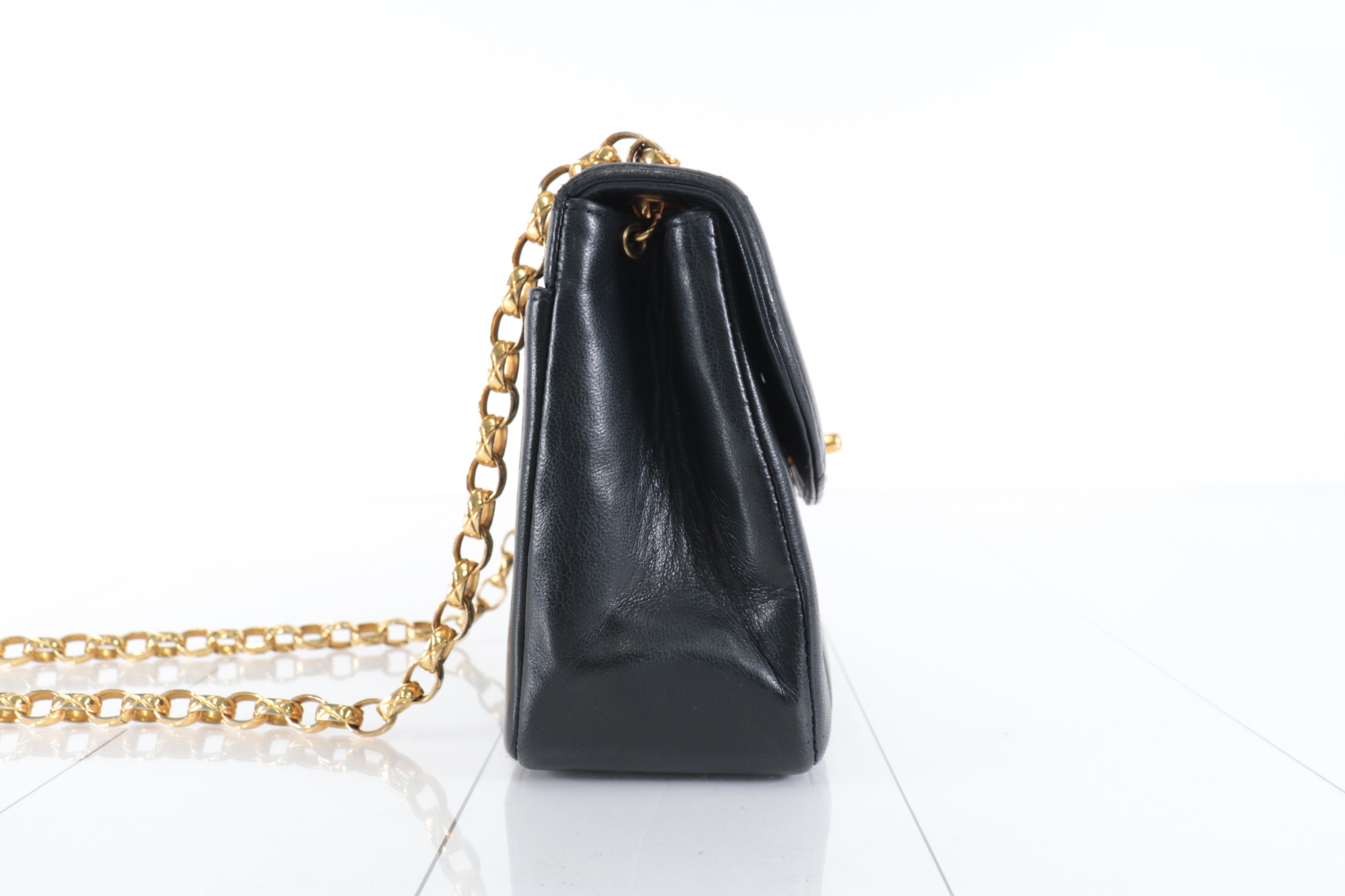 Mademoiselle Lamb Bijou Chain Shoulder Bag, Size 4 — view 3