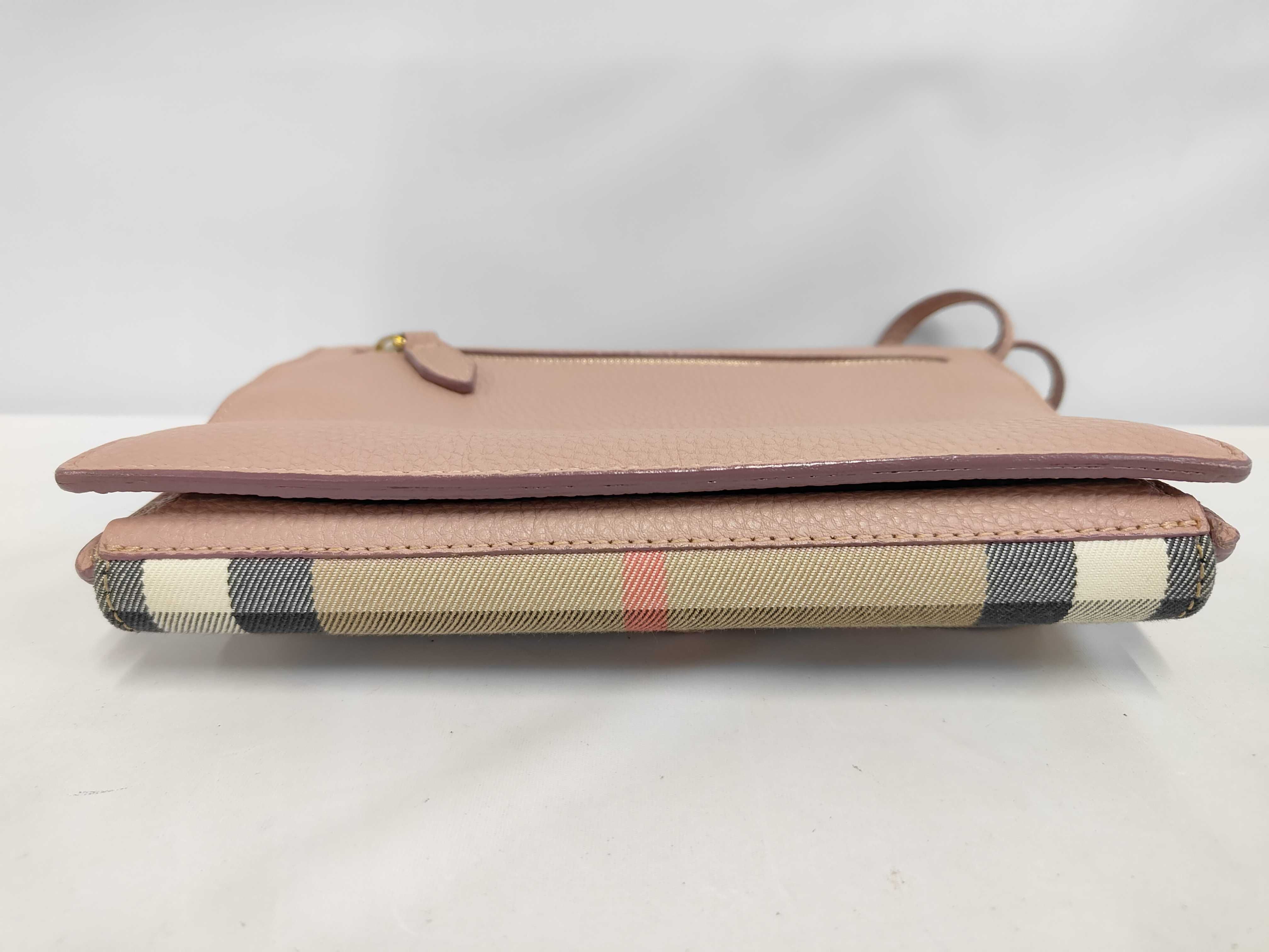 Nova Check Leather Shoulder Bag, Pink — view 3