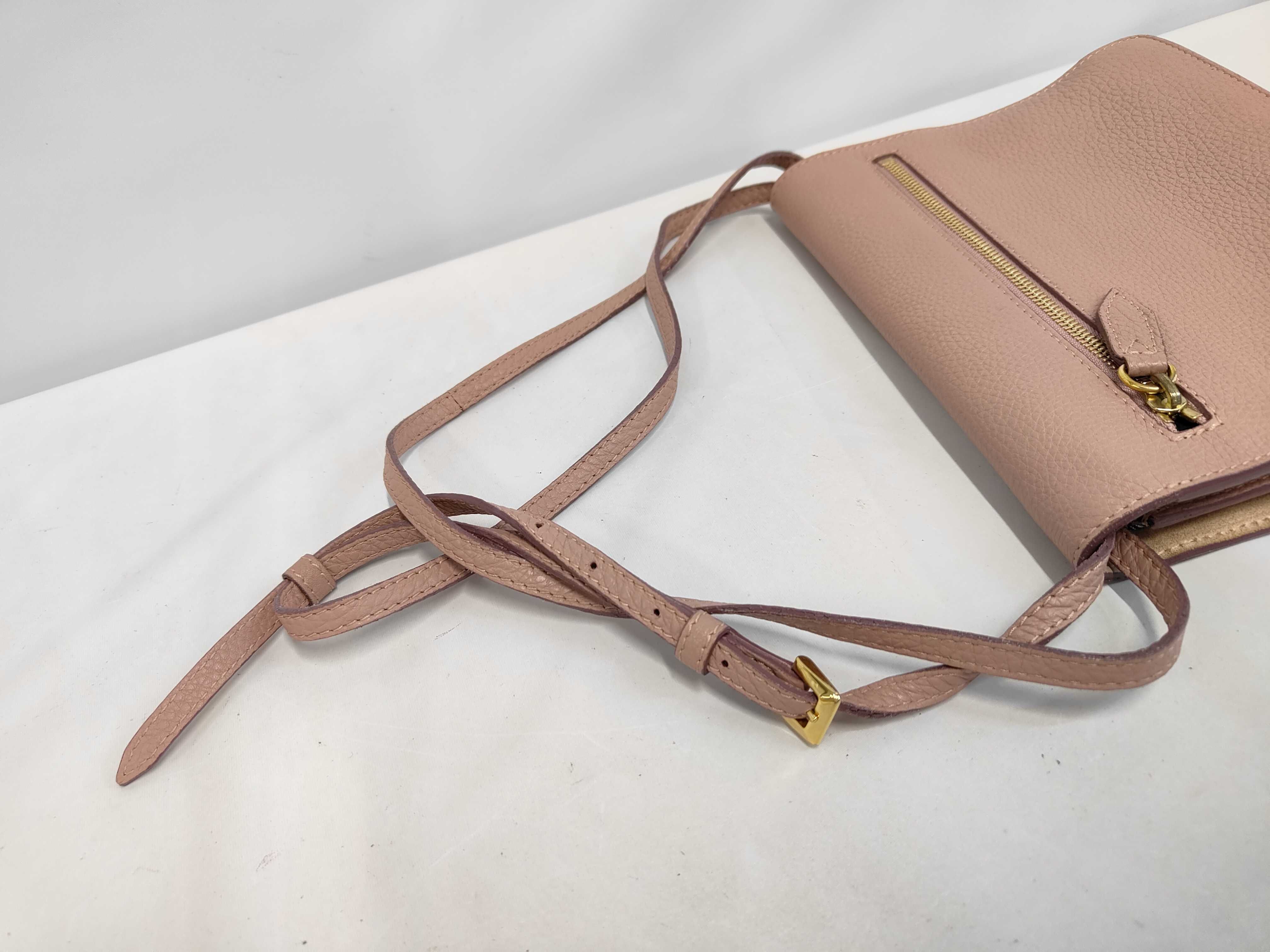 Nova Check Leather Shoulder Bag, Pink — view 5